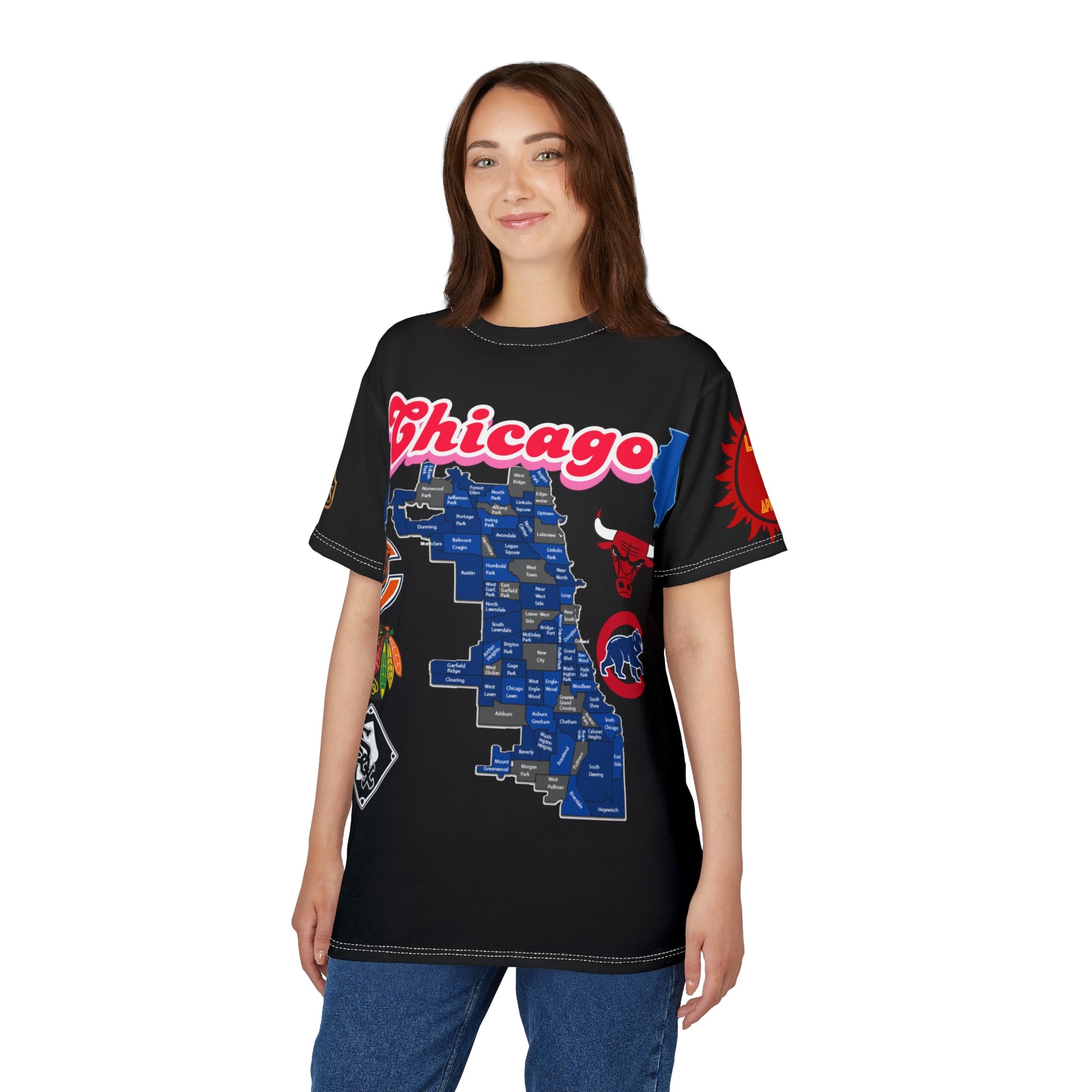 Chicago Print Unisex Cut & Sew Tee