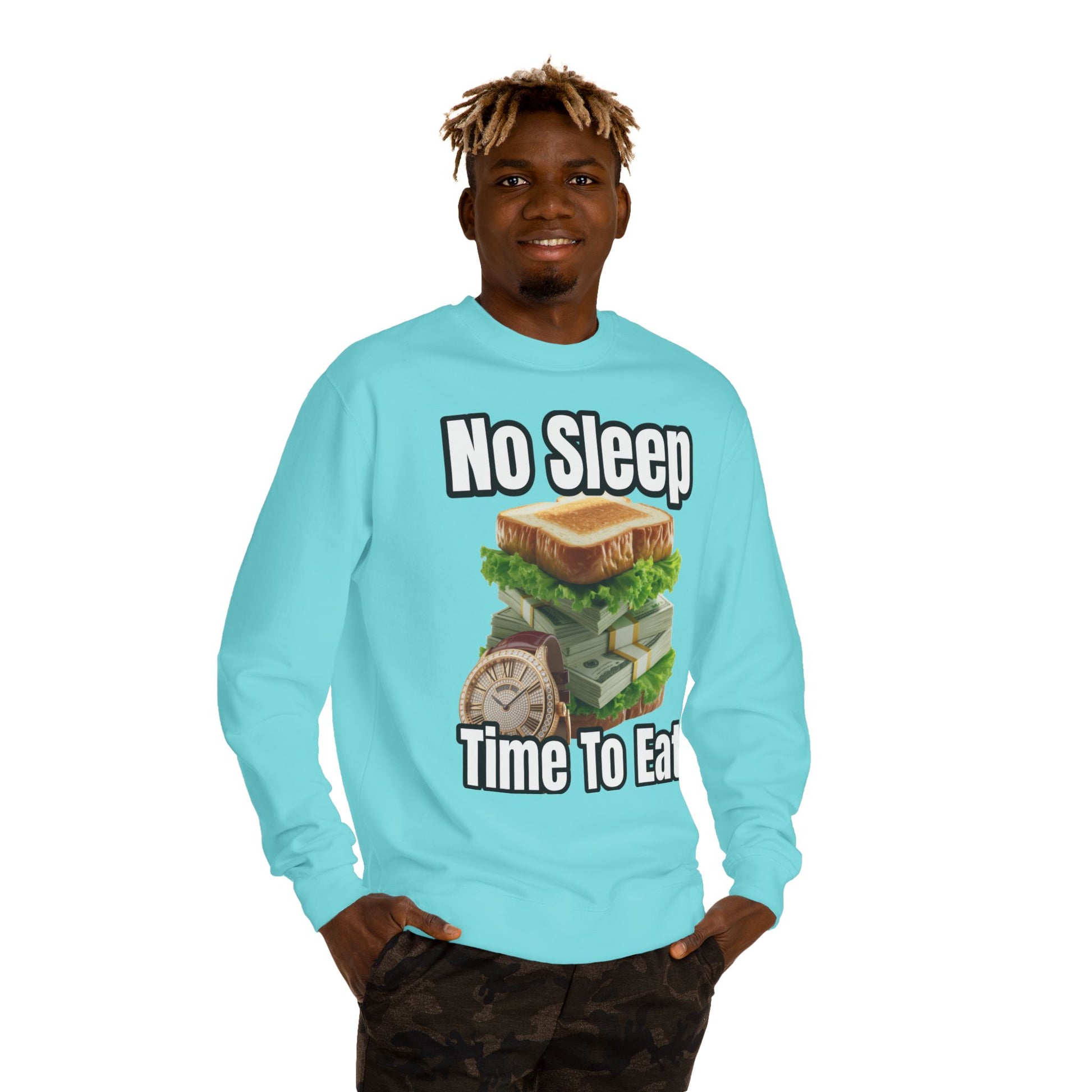 Unisex Sweatshirt No Sleep Time To Eat