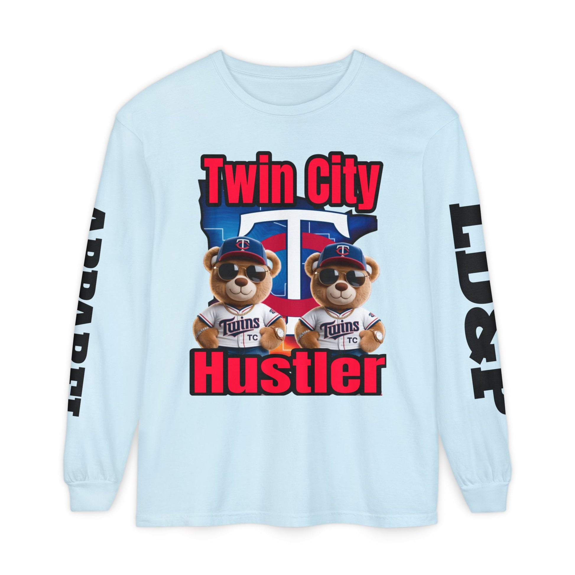 Twin City HUSTLER Long Sleeve T-Shirt - Bad Temper Design