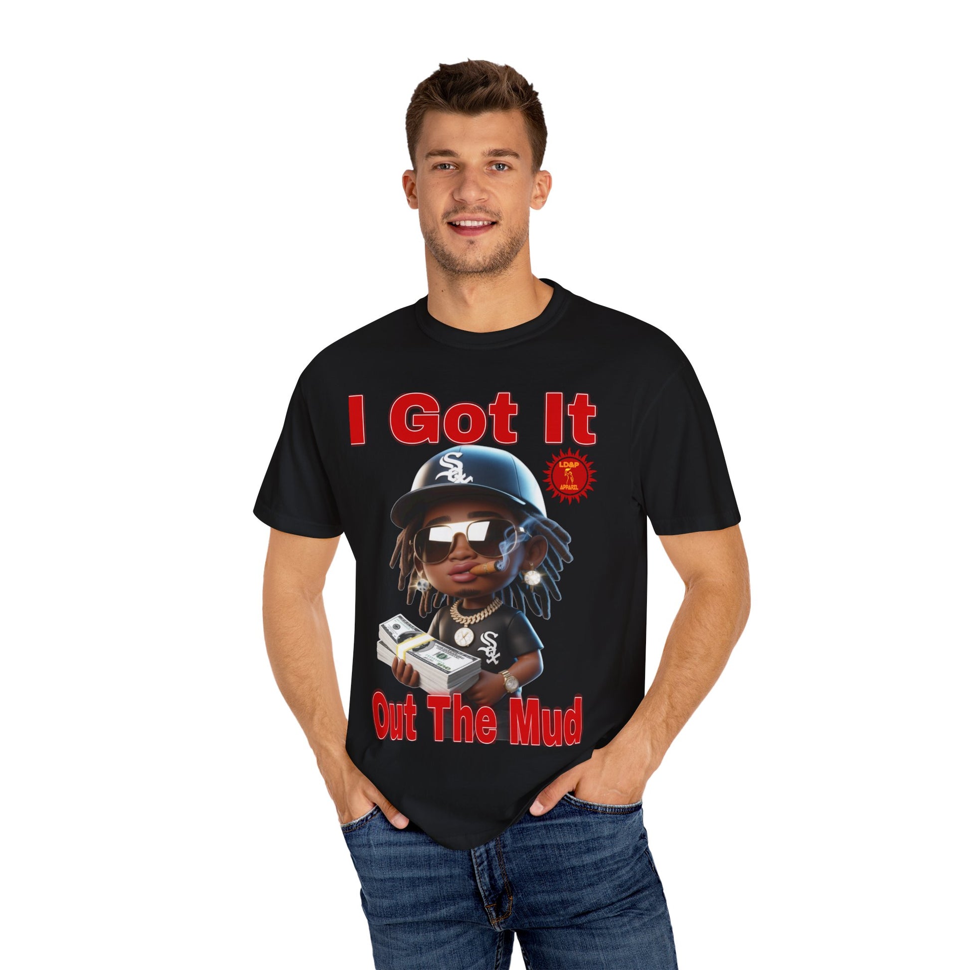 T-Shirt Out The Mud Hustler - Unisex Garment-Dyed