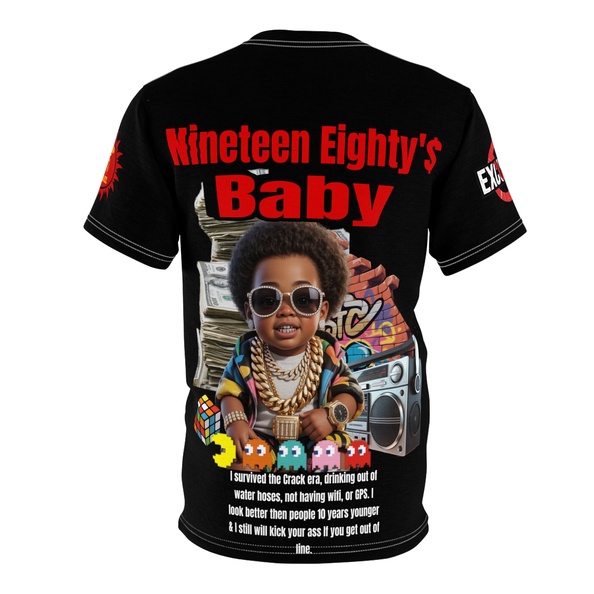 Nineteen Eighty's Baby Graphic Tee LD&P APPAREL Black