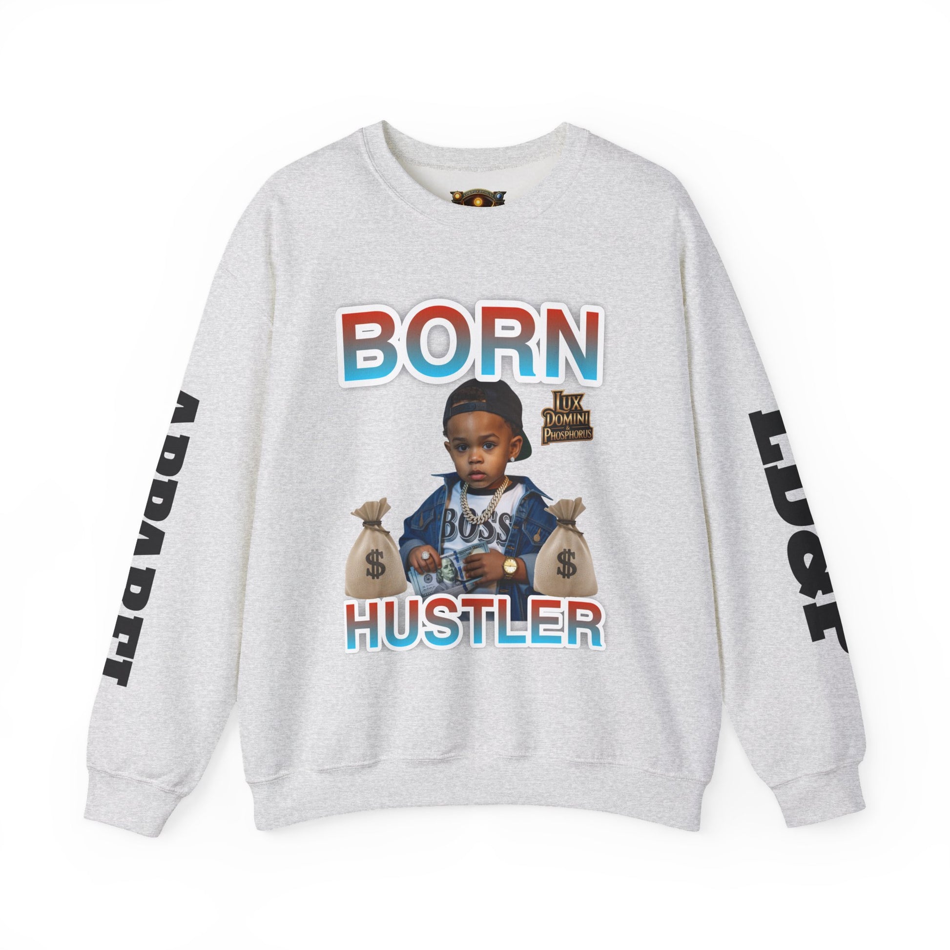 Crewneck Sweatshirt - Born Hustler LD&P Apparel