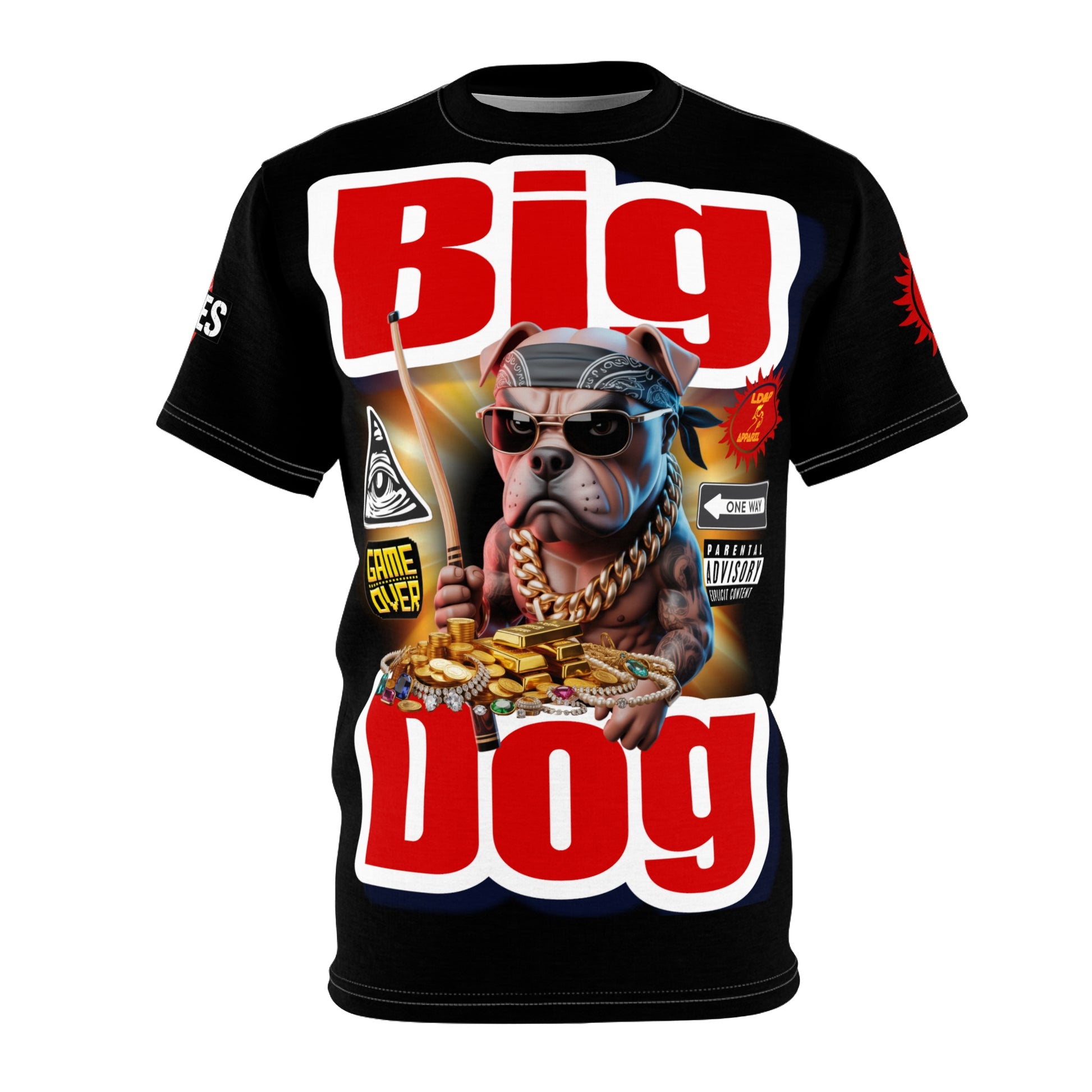 Big Dog Graphic Tee LD&P APPAREL Black