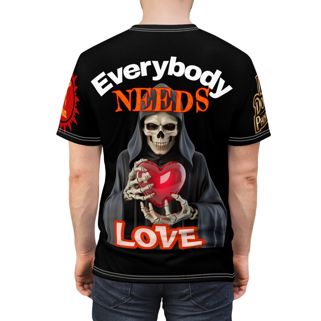 'Everybody Needs Love' Grim Reaper Heart Tee