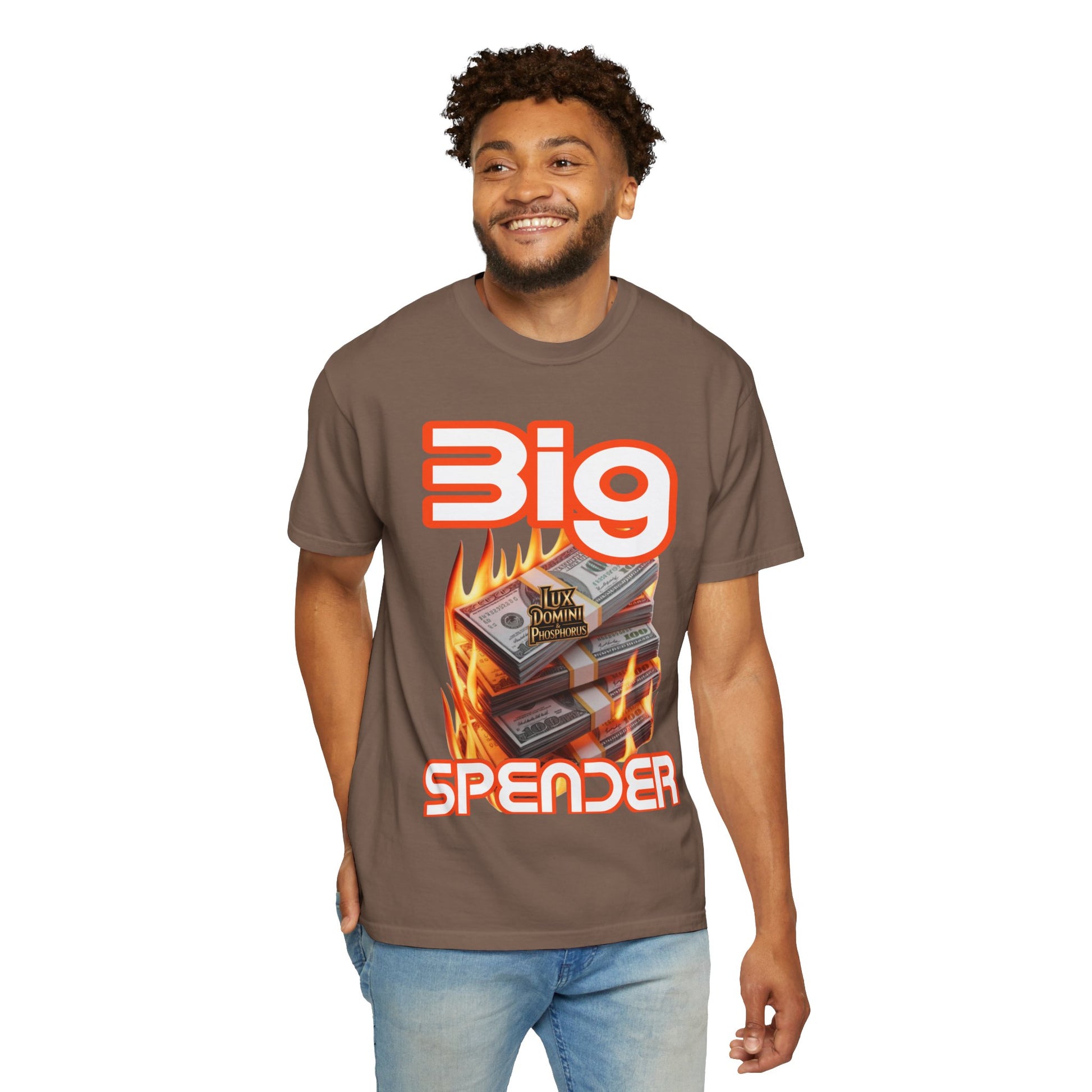 T-Shirt Big Spender Text Unisex Garment-Dyed Tee