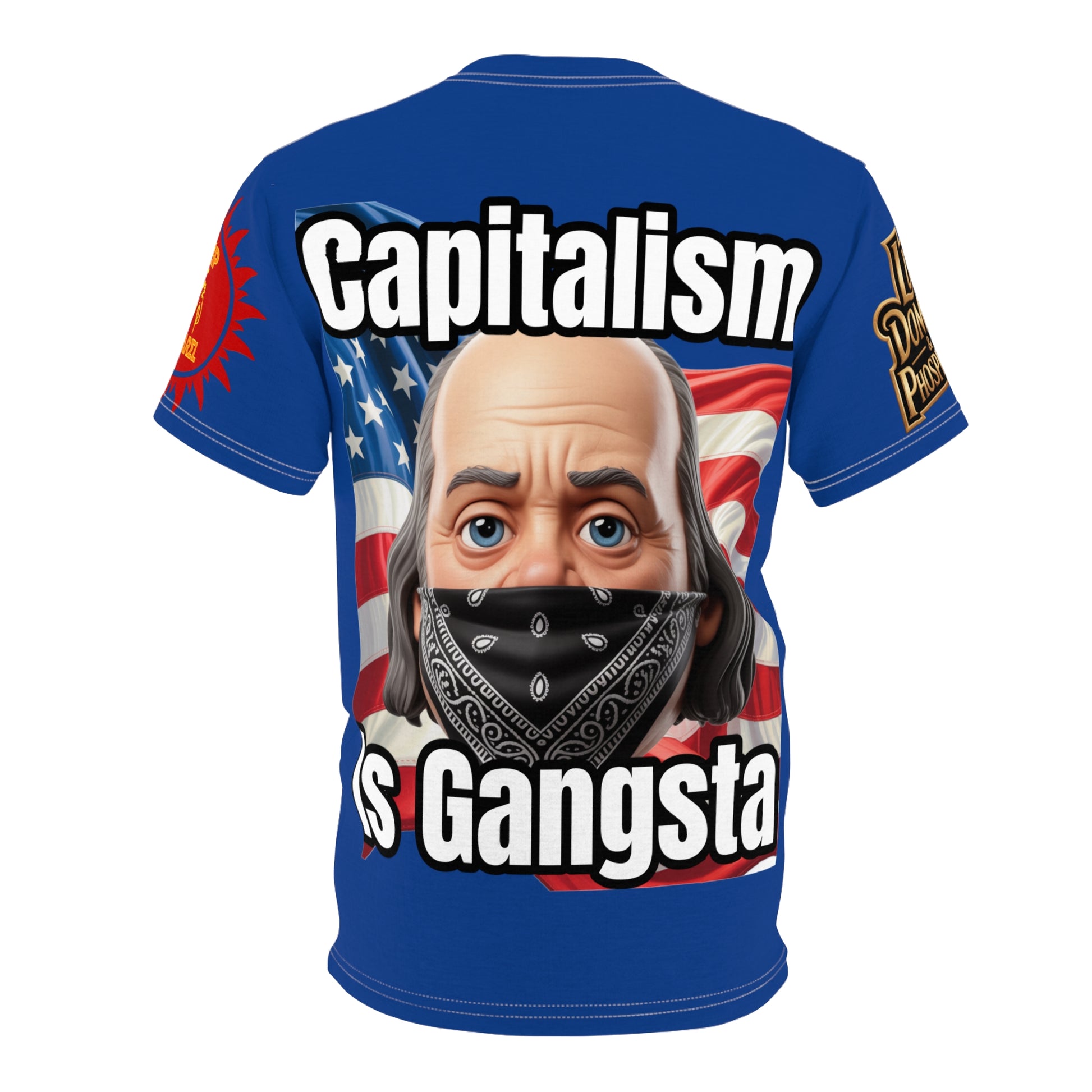 Capitalism Unisex Cut & Sew Tee blue