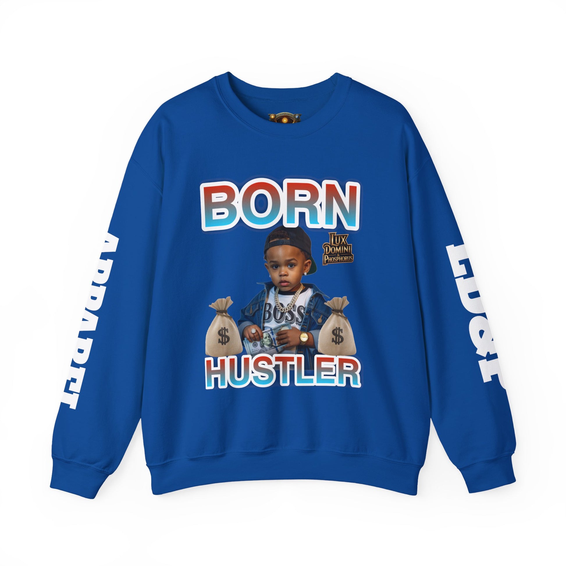 Crewneck Sweatshirt - Born Hustler LD&P Apparel