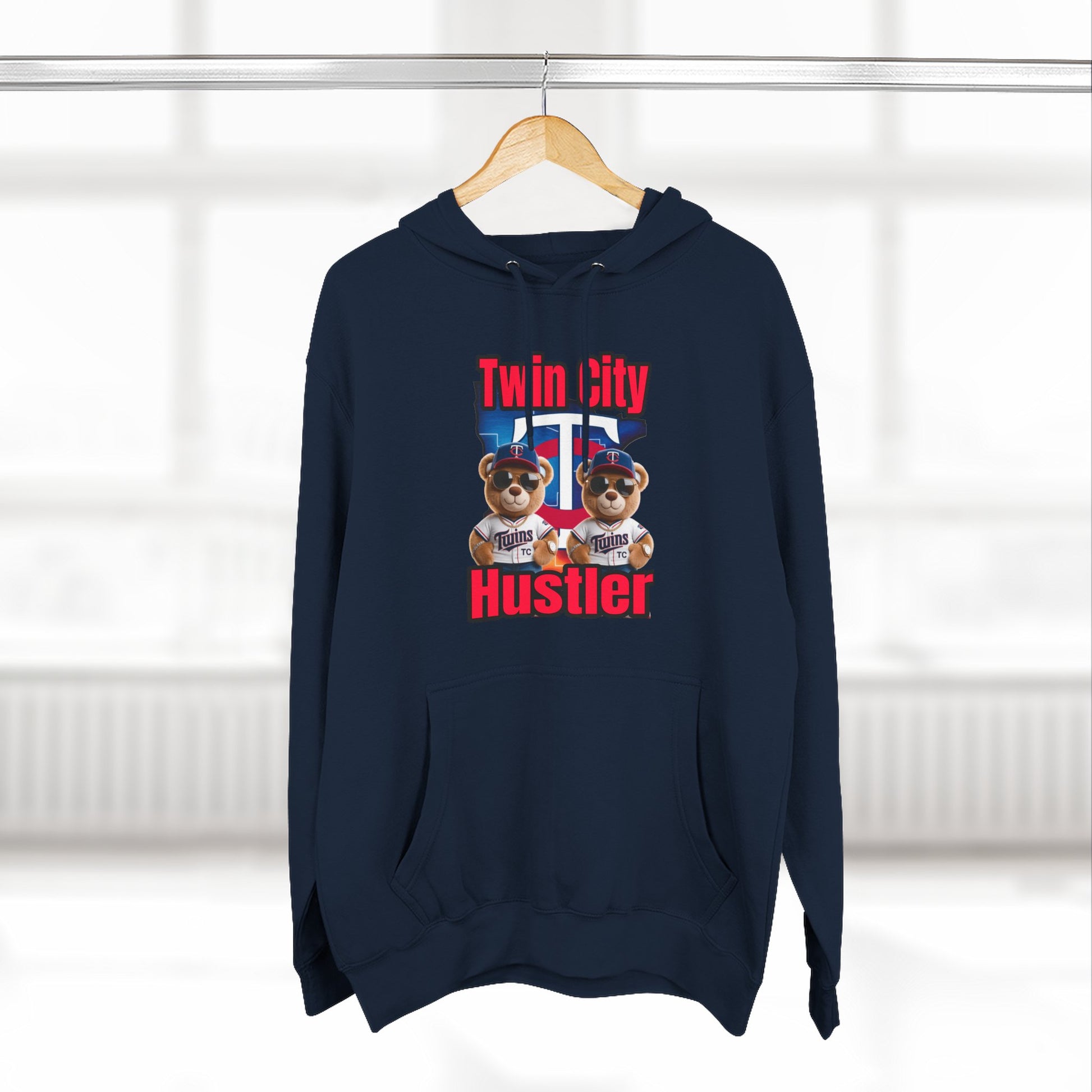 Fleece Hoodie Twin City HUSTLER Design