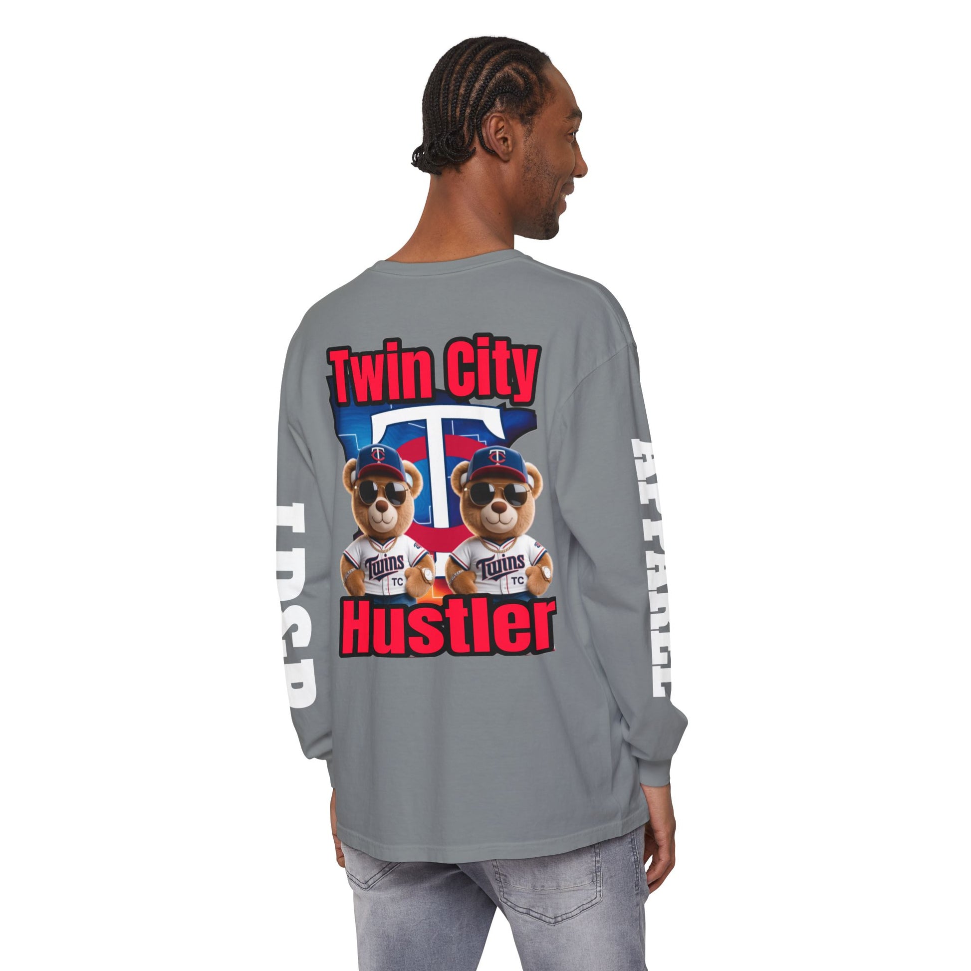 Twin City HUSTLER Long Sleeve T-Shirt - LD&P Apparel Design #2