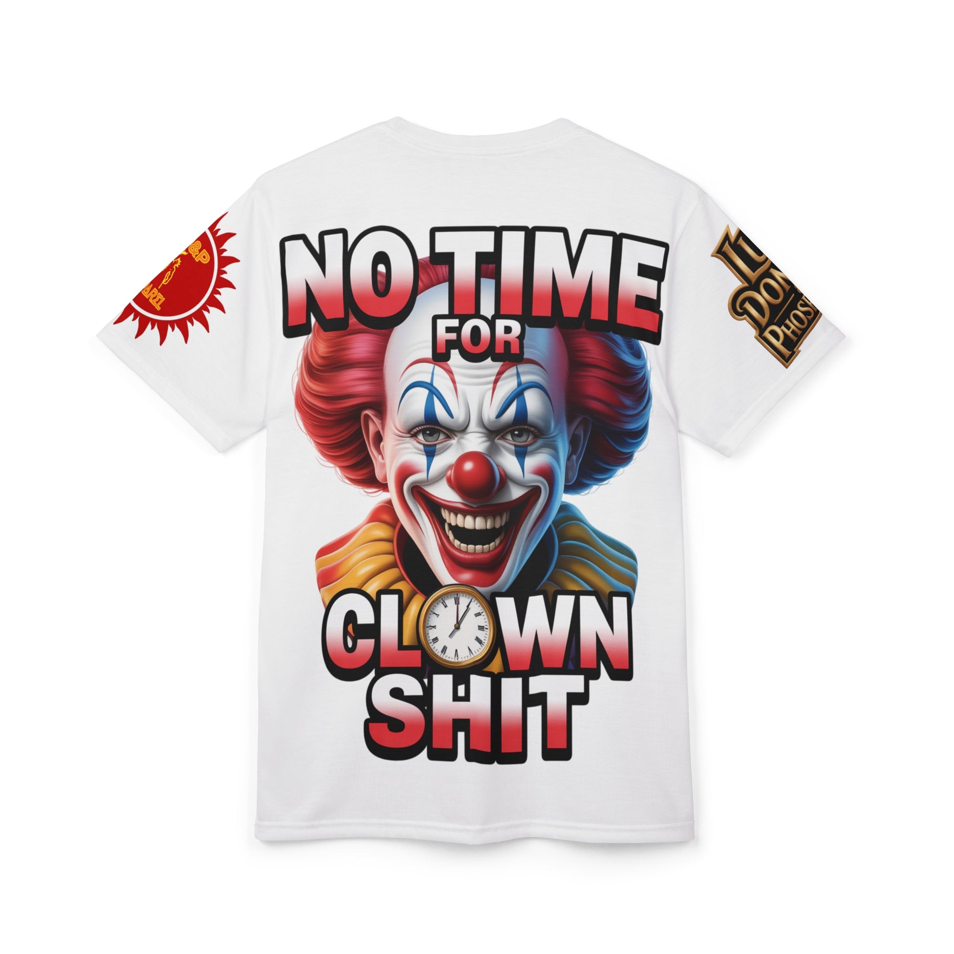 T-Shirt No Time For Clowns Unisex white