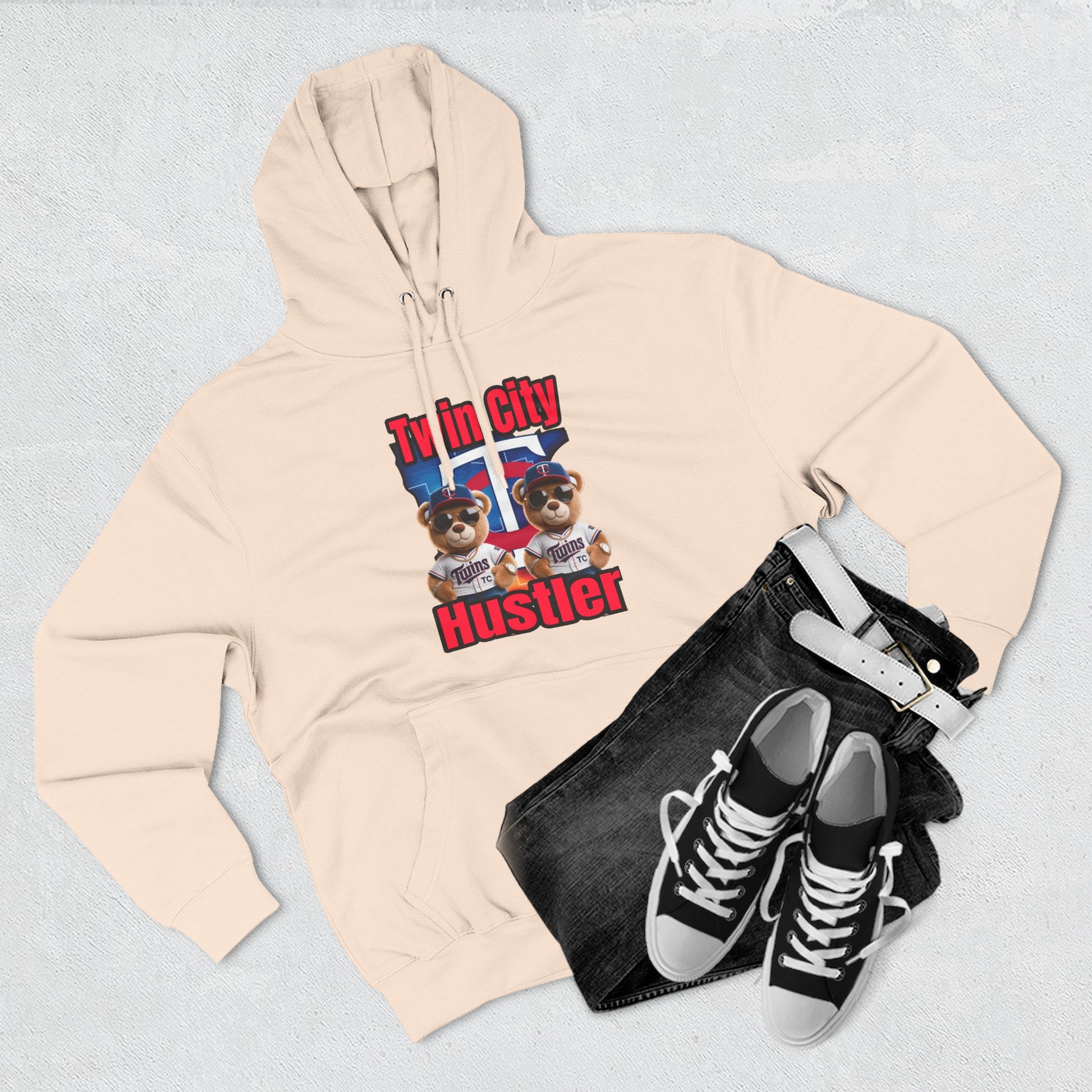 Fleece Hoodie Twin City HUSTLER Design