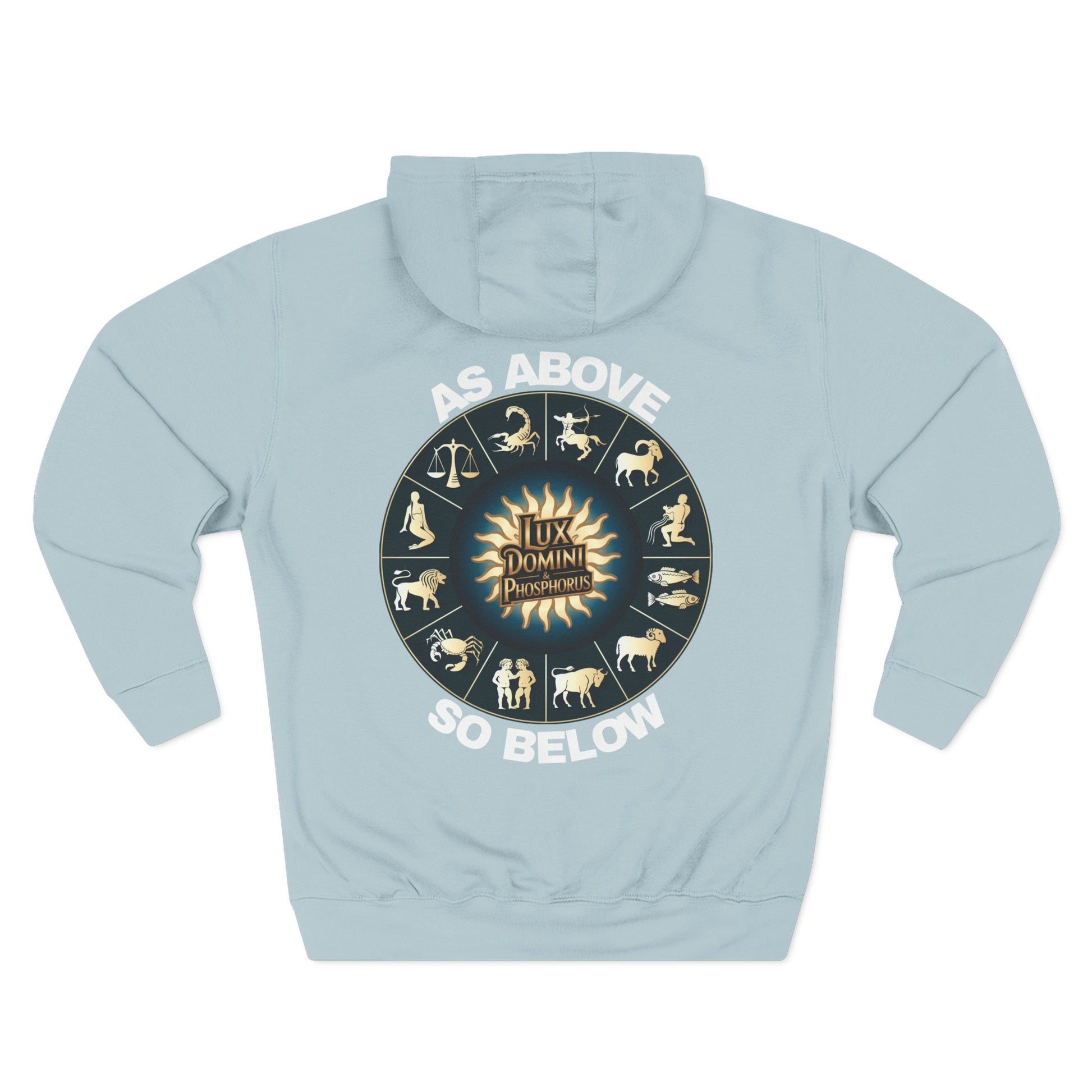 Fleece Hoodie - Lux Domini and Phosphorus Design - Above So Below