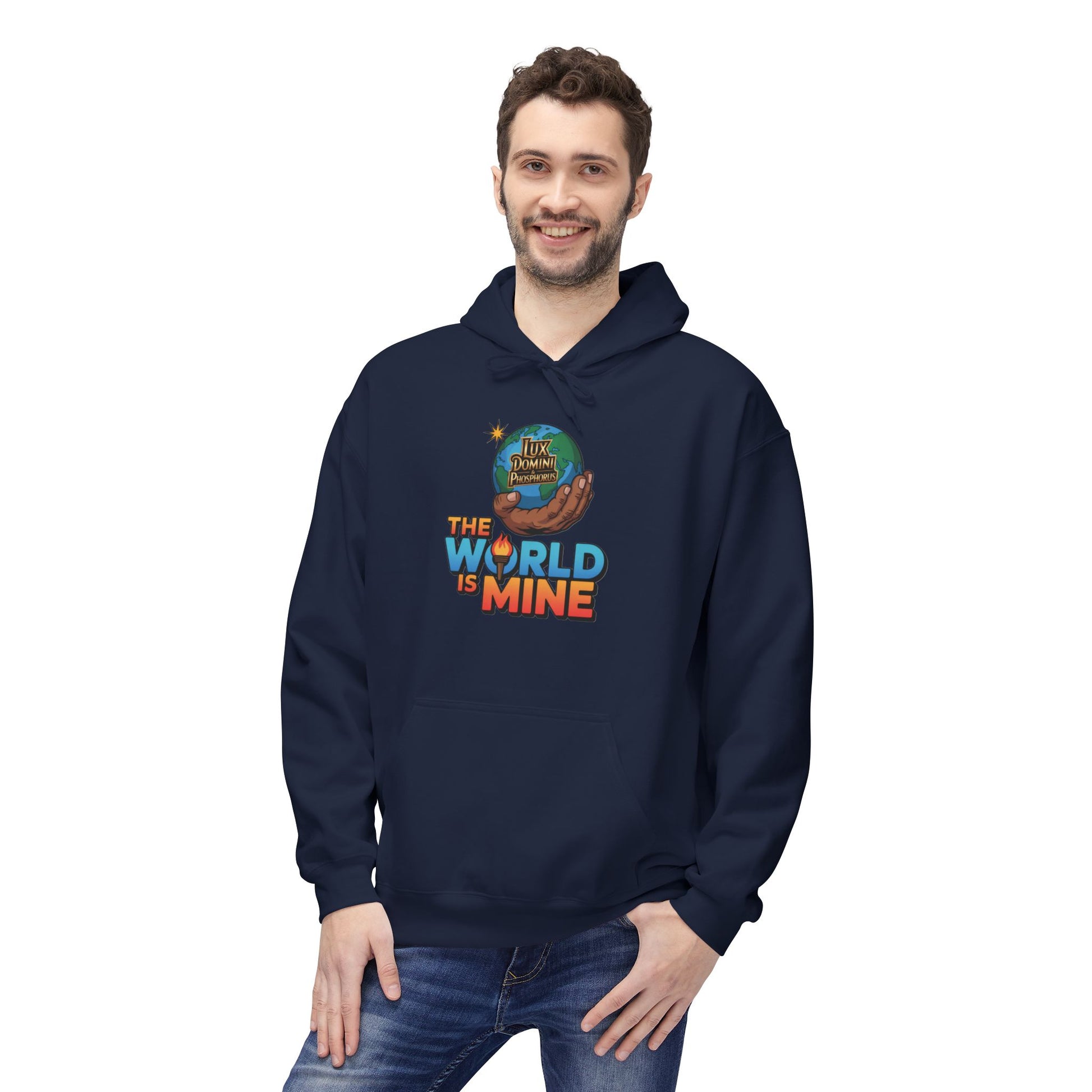Hoodie Lux Domini and Phosphorus Design The World is Mine