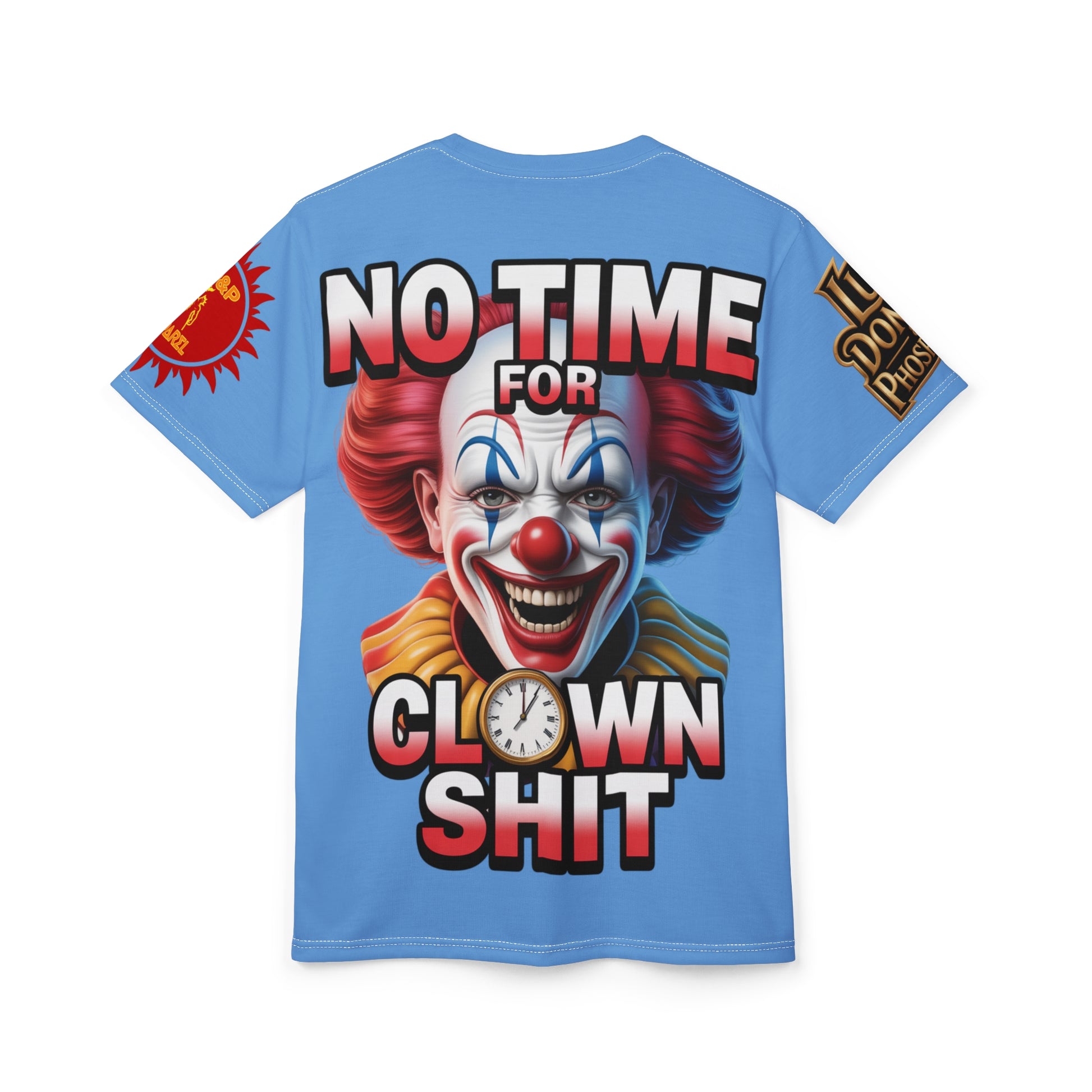 T-Shirt No Time For Clowns Unisex light blue