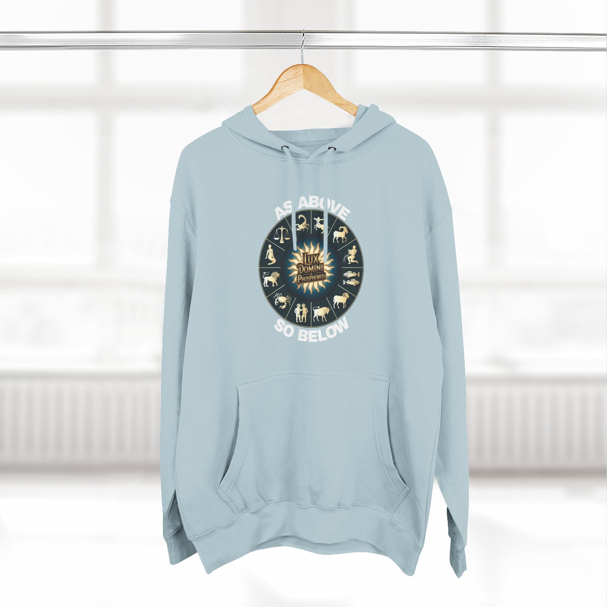 Fleece Hoodie - Lux Domini and Phosphorus Design - Above So Below