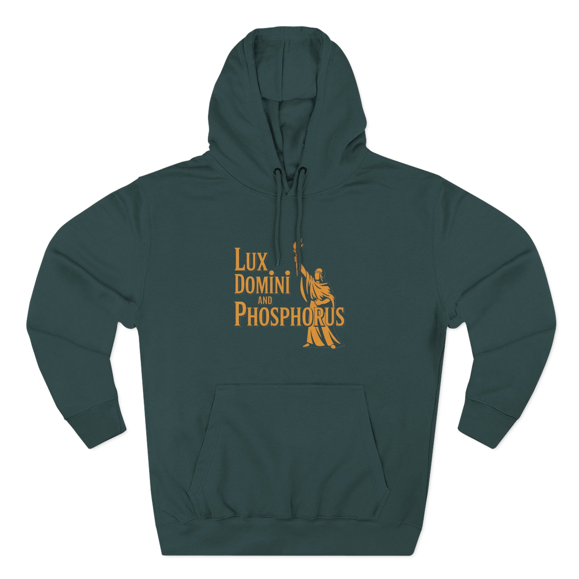 Fleece Hoodie Lux Domini and Phosphorus Apparel Design