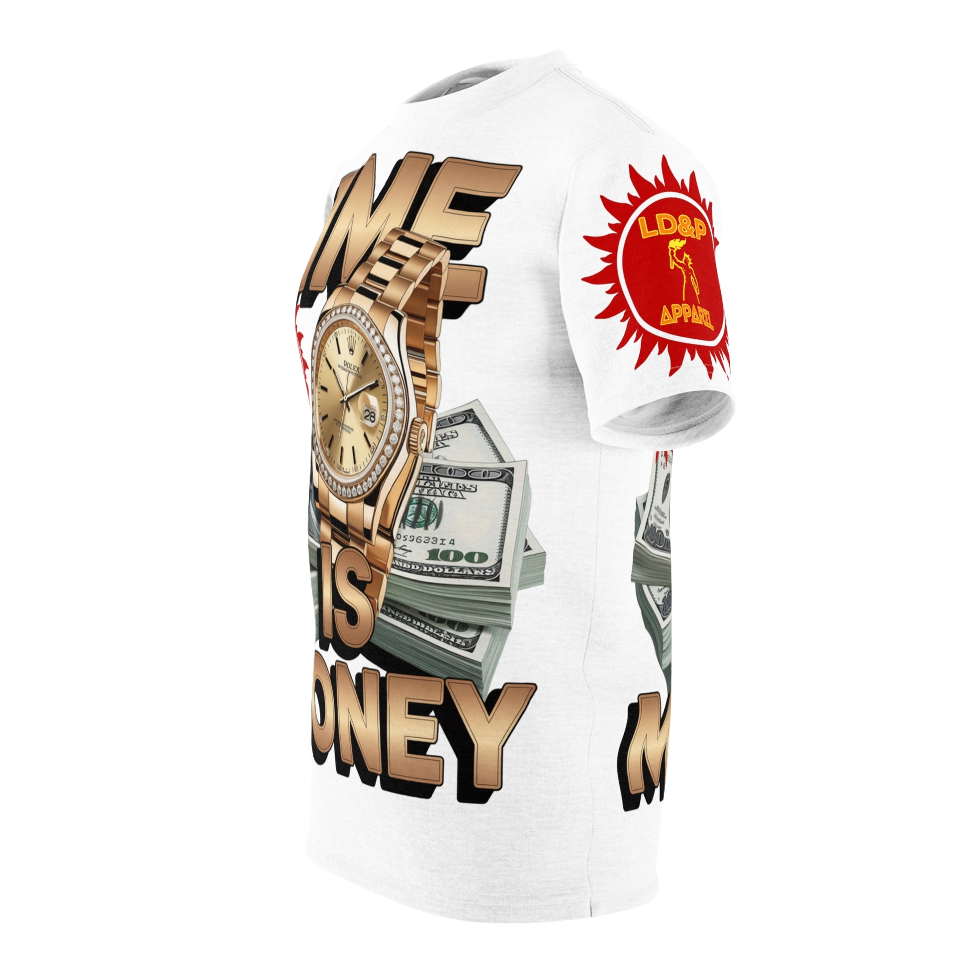 Time Is Money Unisex Tee - LD&P Apparel Design white