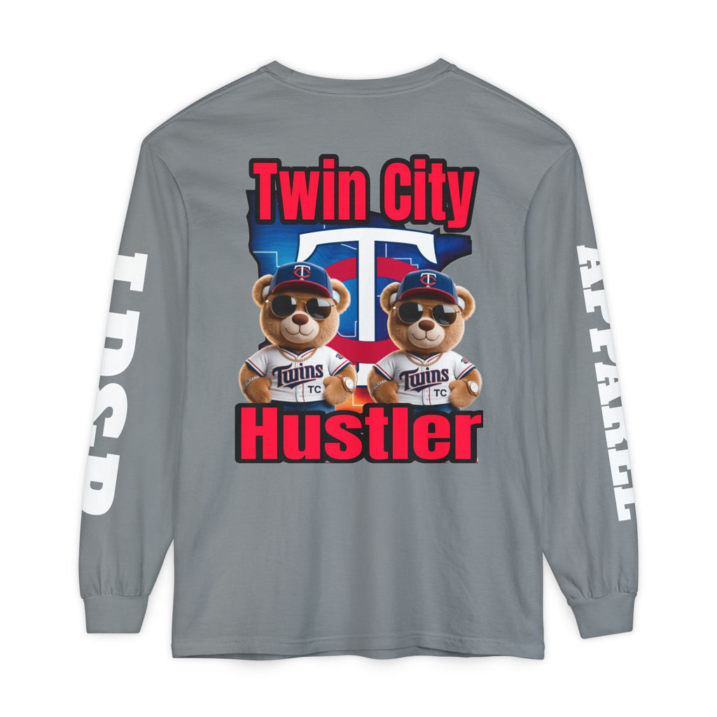 Twin City HUSTLER Long Sleeve T-Shirt - LD&P Apparel Design #2