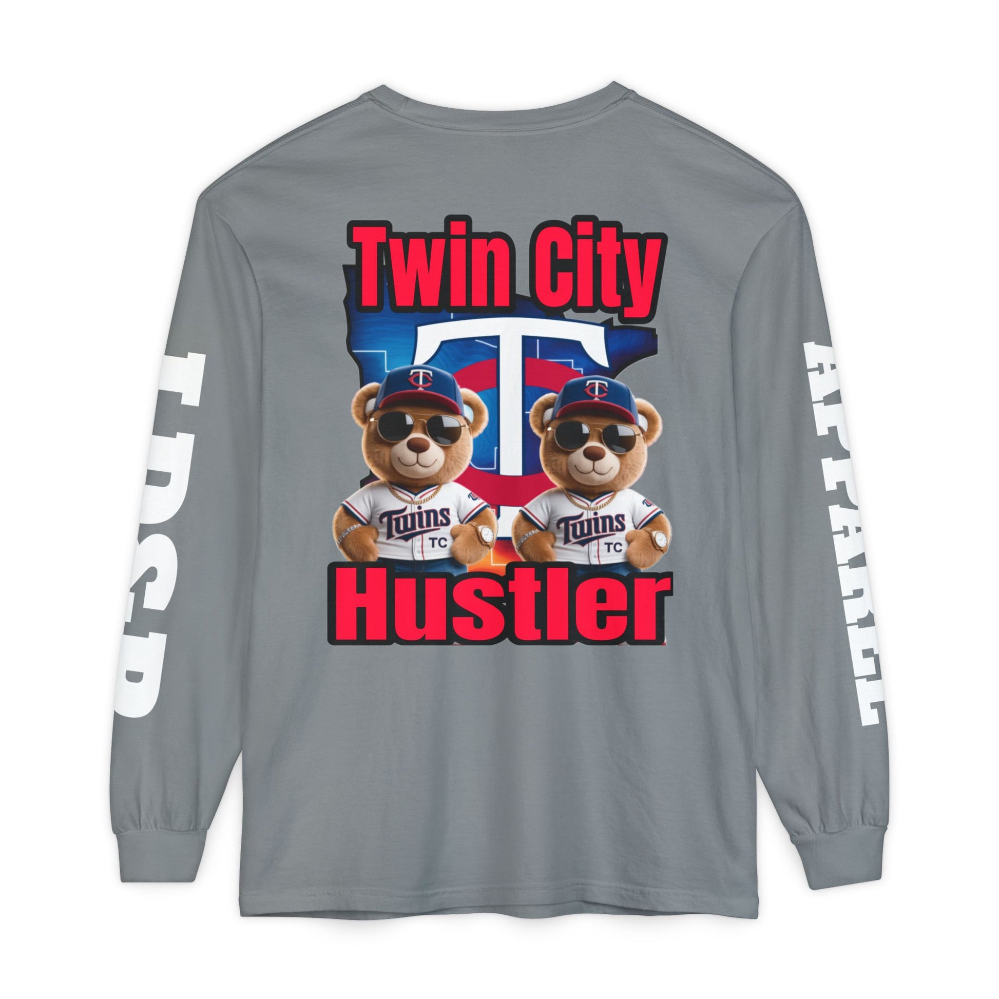 Twin City HUSTLER Long Sleeve T-Shirt - LD&P Apparel Design #2