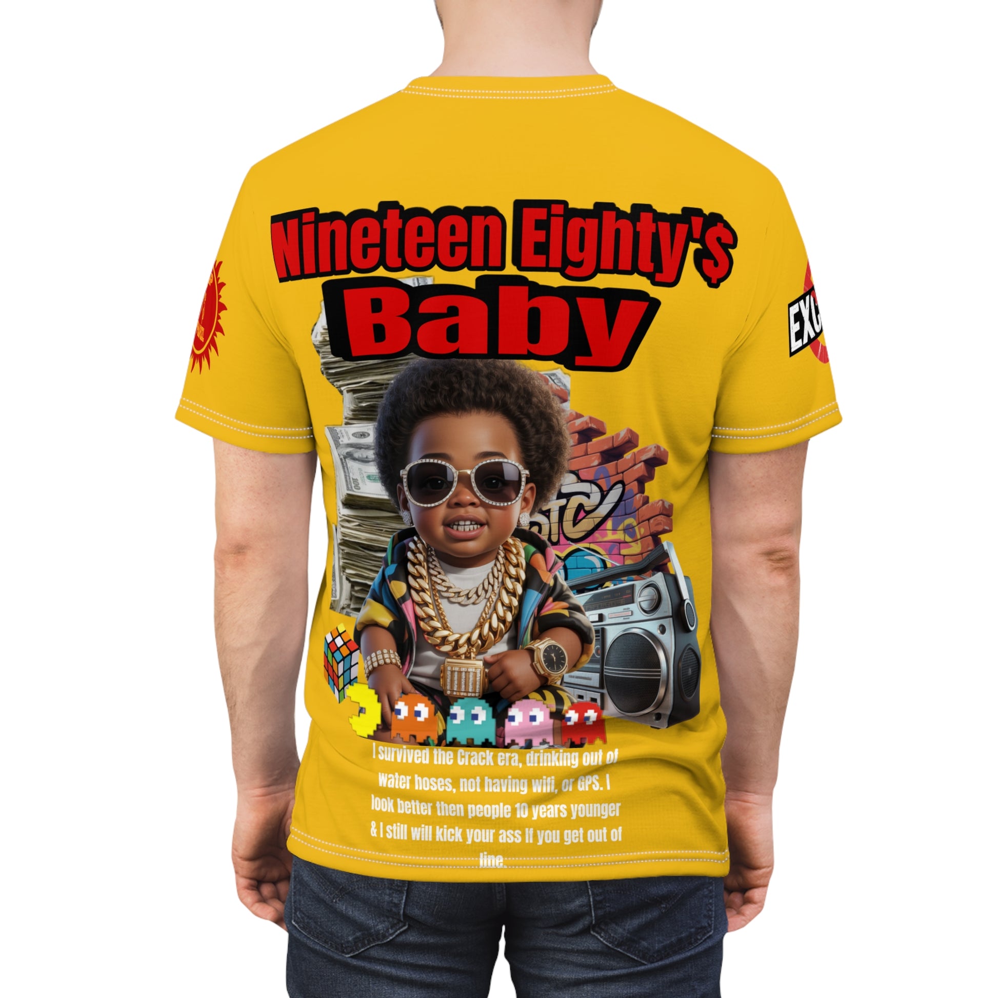 Nineteen Eighty's Baby Graphic Tee LD&P APPAREL Yellow