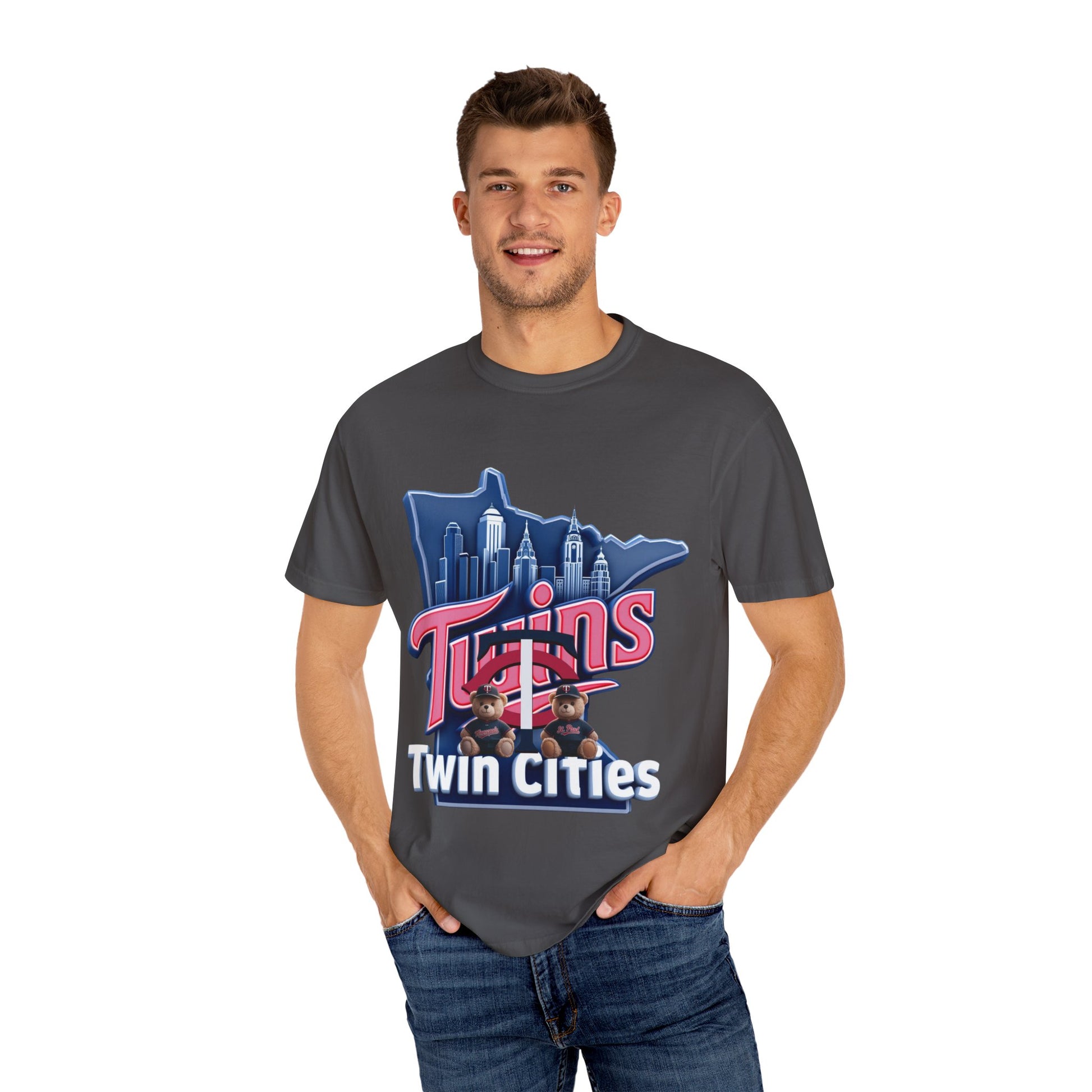 Twin City Unisex T-Shirt, Sporty Tee for Fans, Garment-Dyed Shirt, Perfect for Game Day, Show Your Team Spirit!