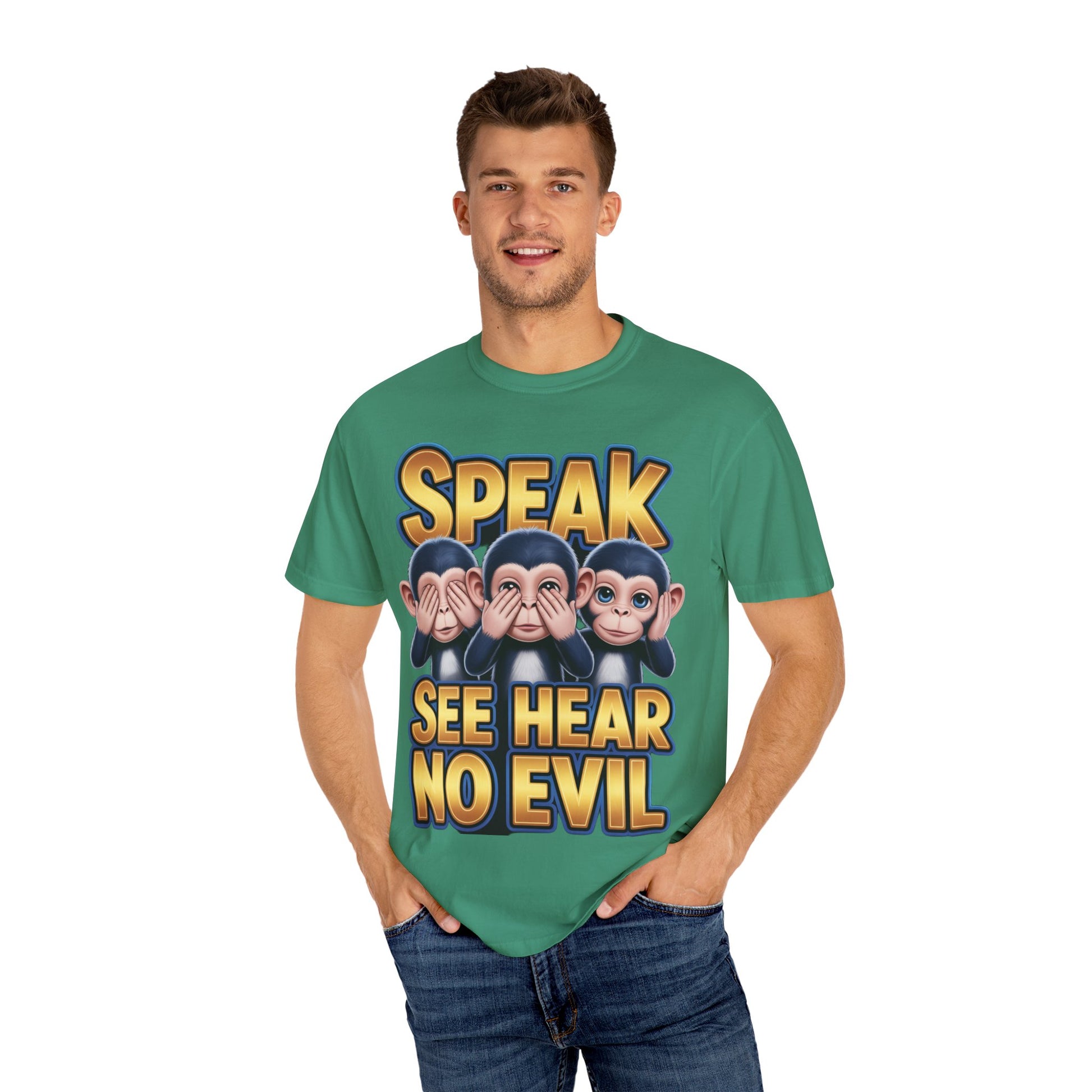 Graphic T-Shirt Speak See Hear No Evil design #2