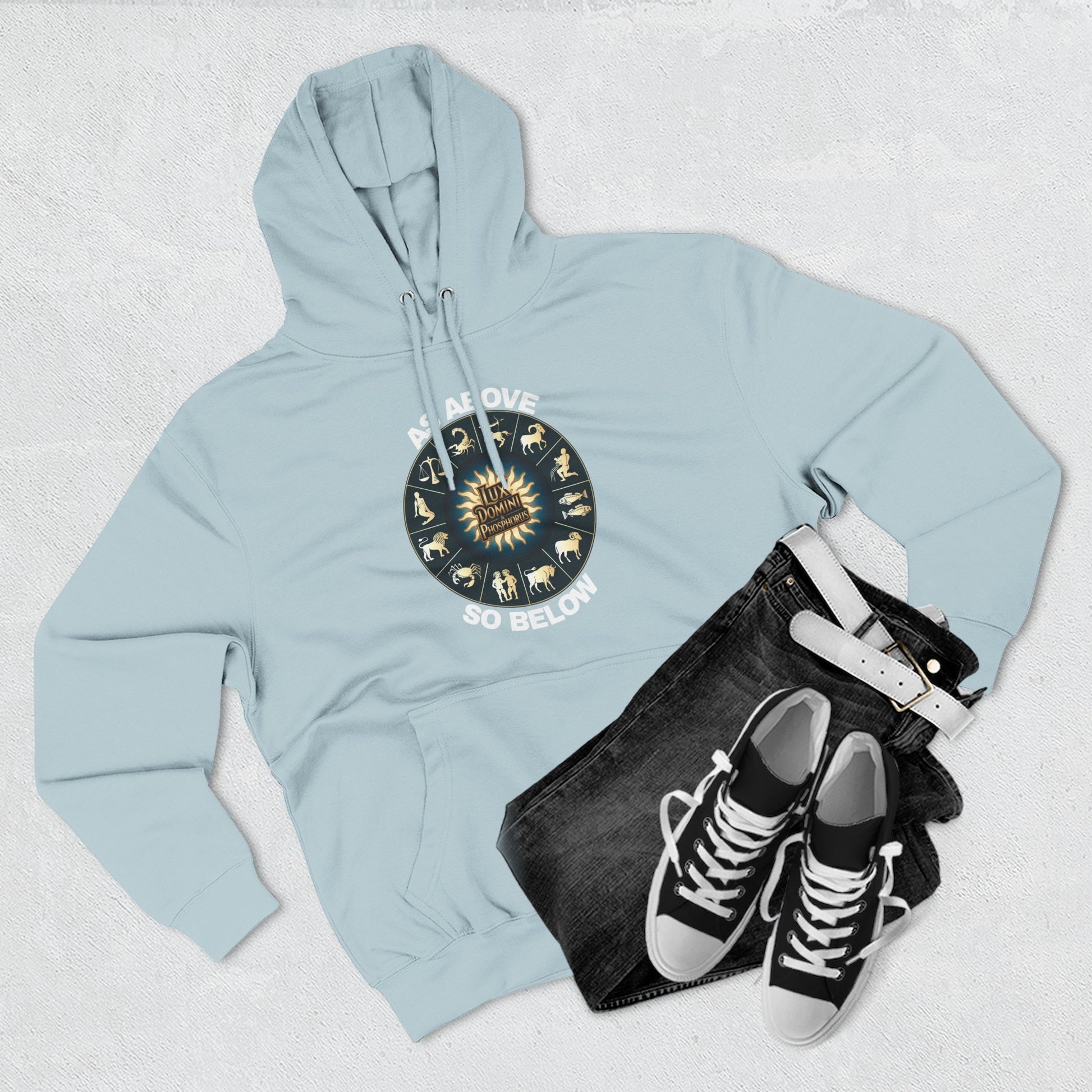 Fleece Hoodie - Lux Domini and Phosphorus Design - Above So Below