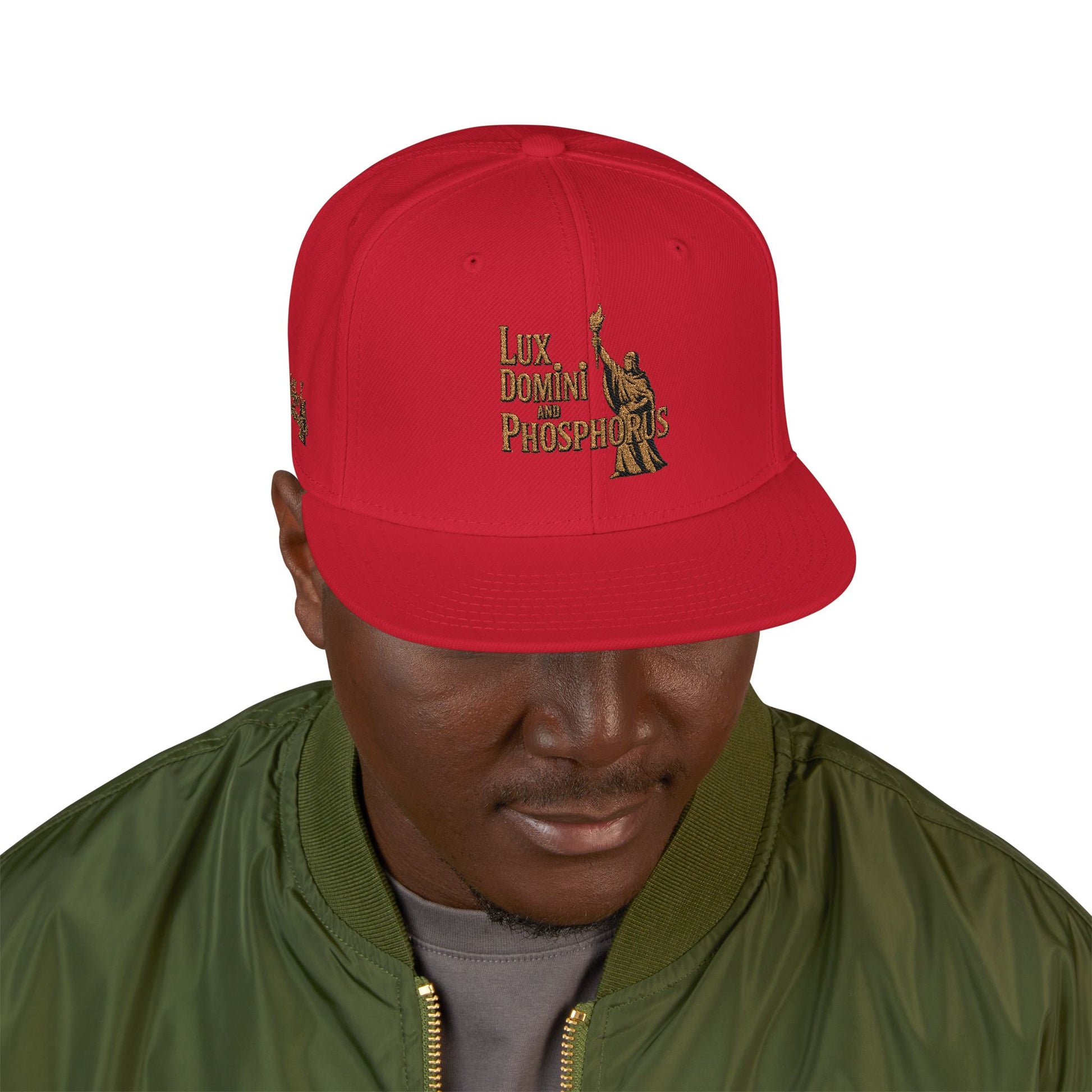 Snapback Cap - LUX DOMINI AND PHOSPHORUS Embroidered Hat