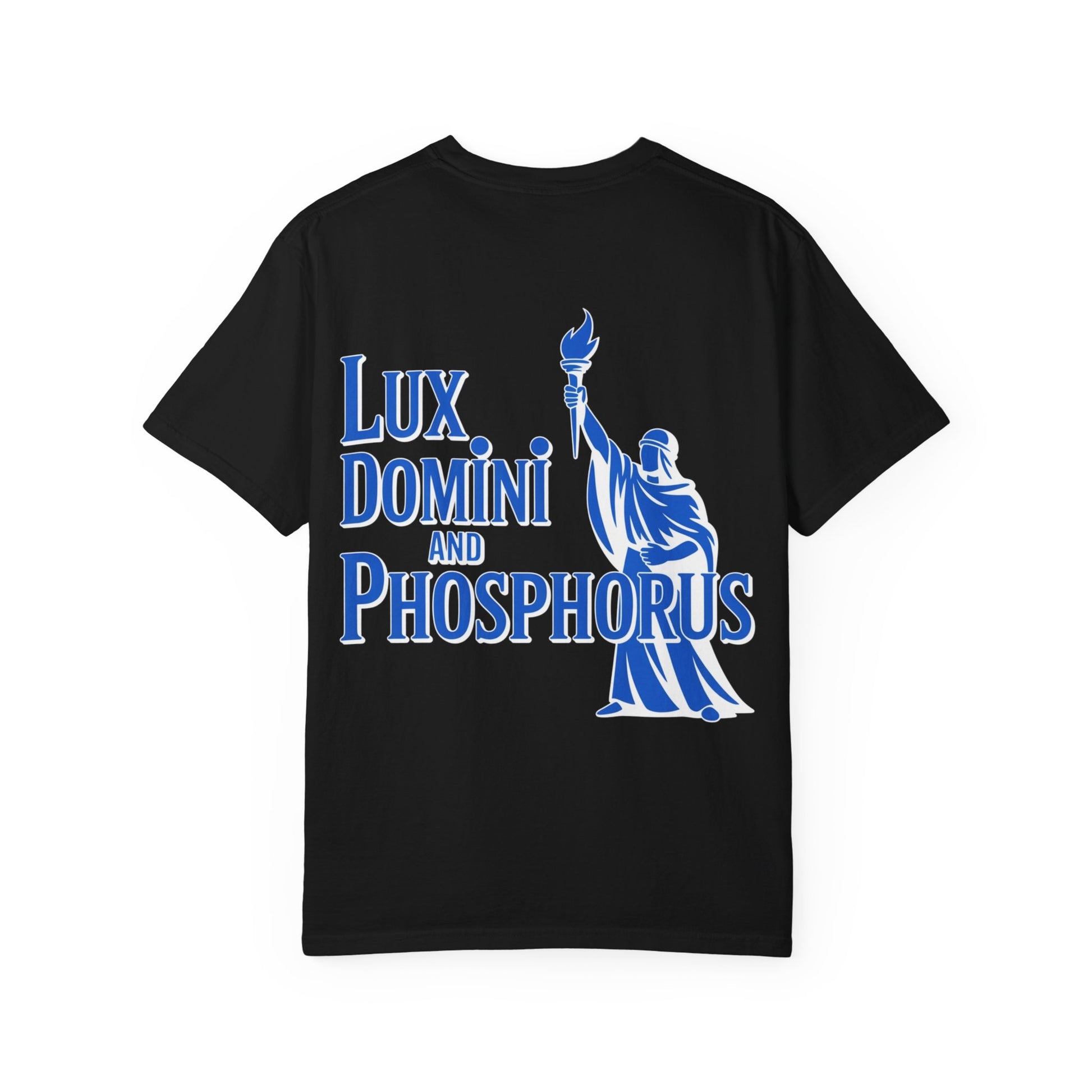Unisex T-shirt Lux Domini and Phosphorus Zodiac Wheel Design