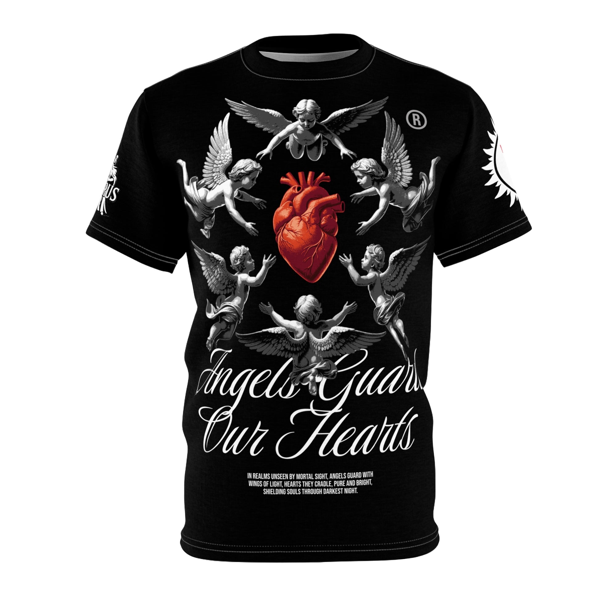 Angels Guard Our Hearts Tee LD&P APPAREL BLACK