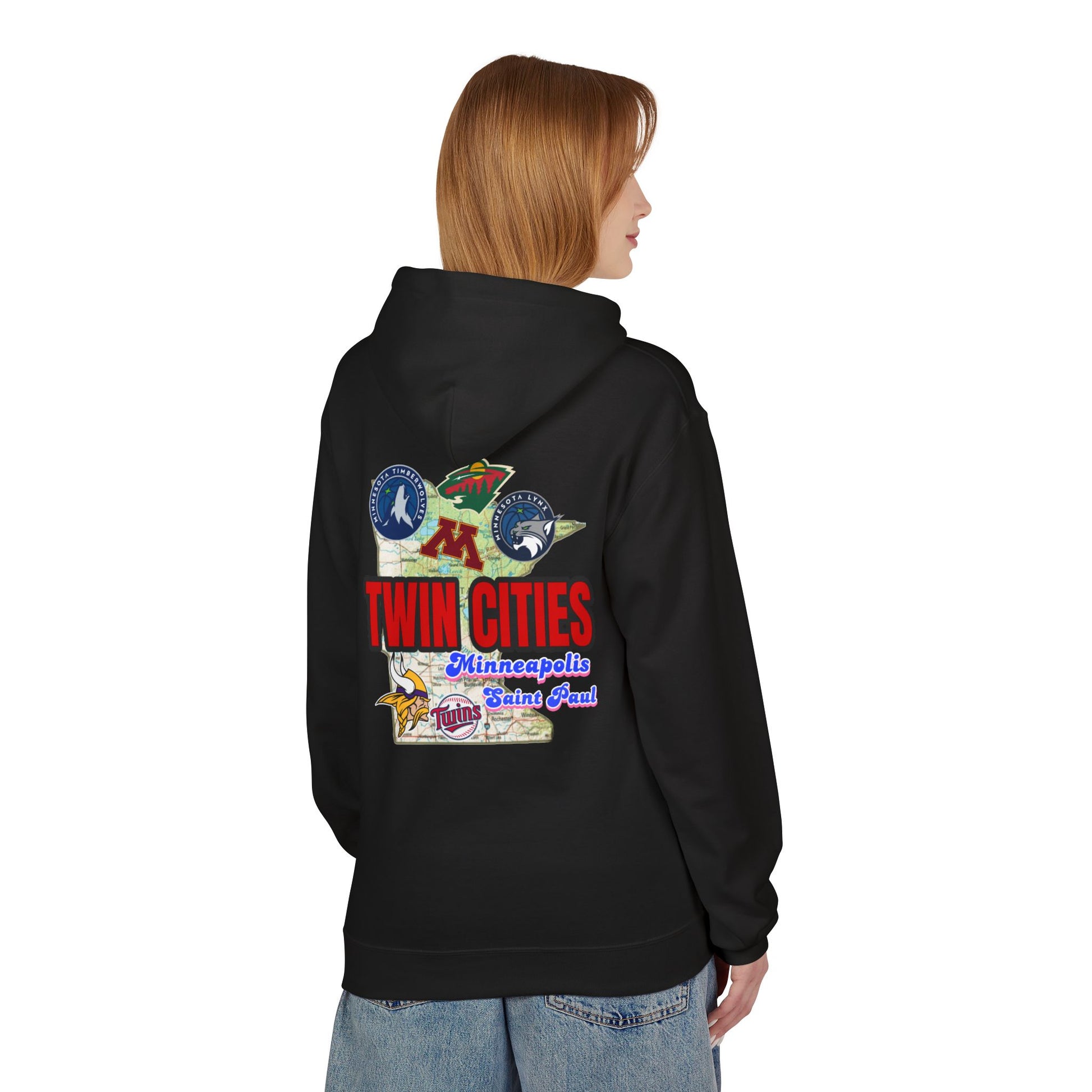Fleece Hoodie Twin Cities Minneapolis St Paul Design