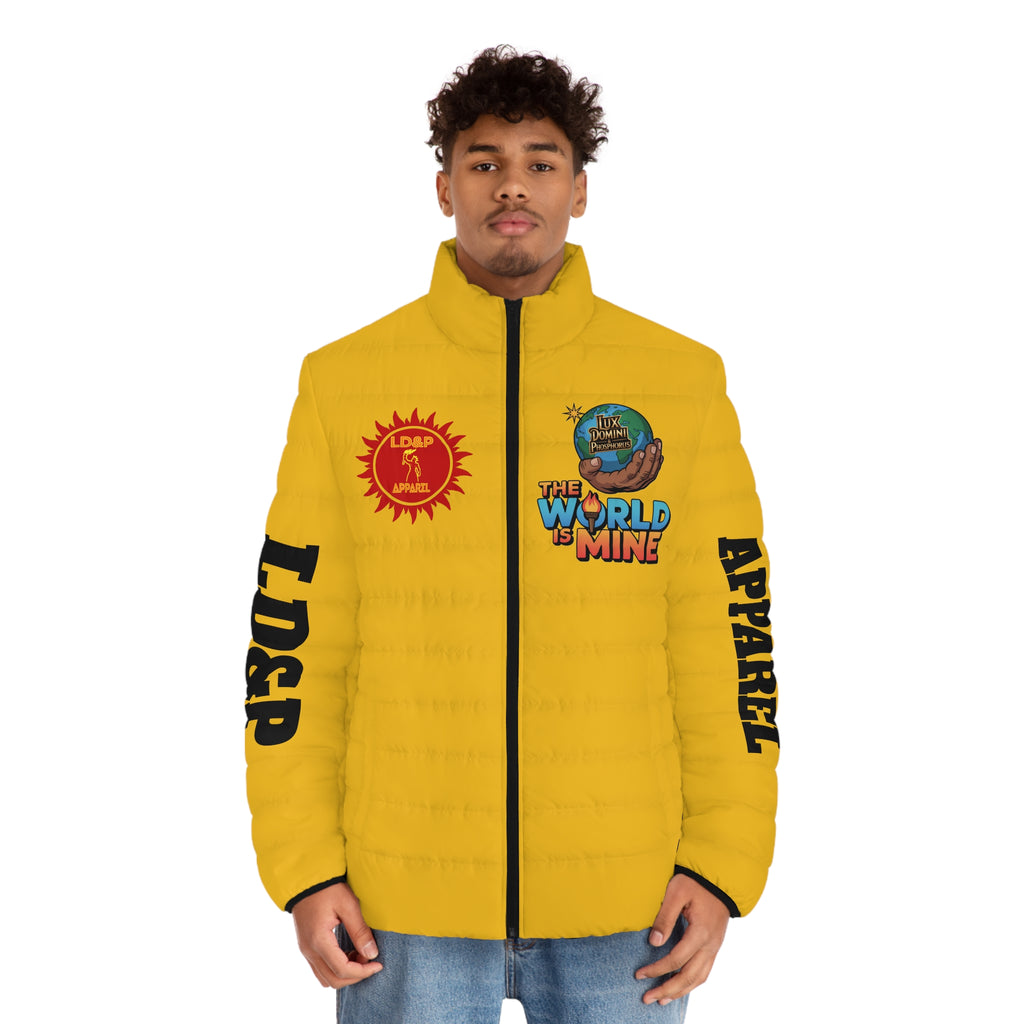 Yellow of Puffer Jacket - The World Is Mine LD&P Apparel Design