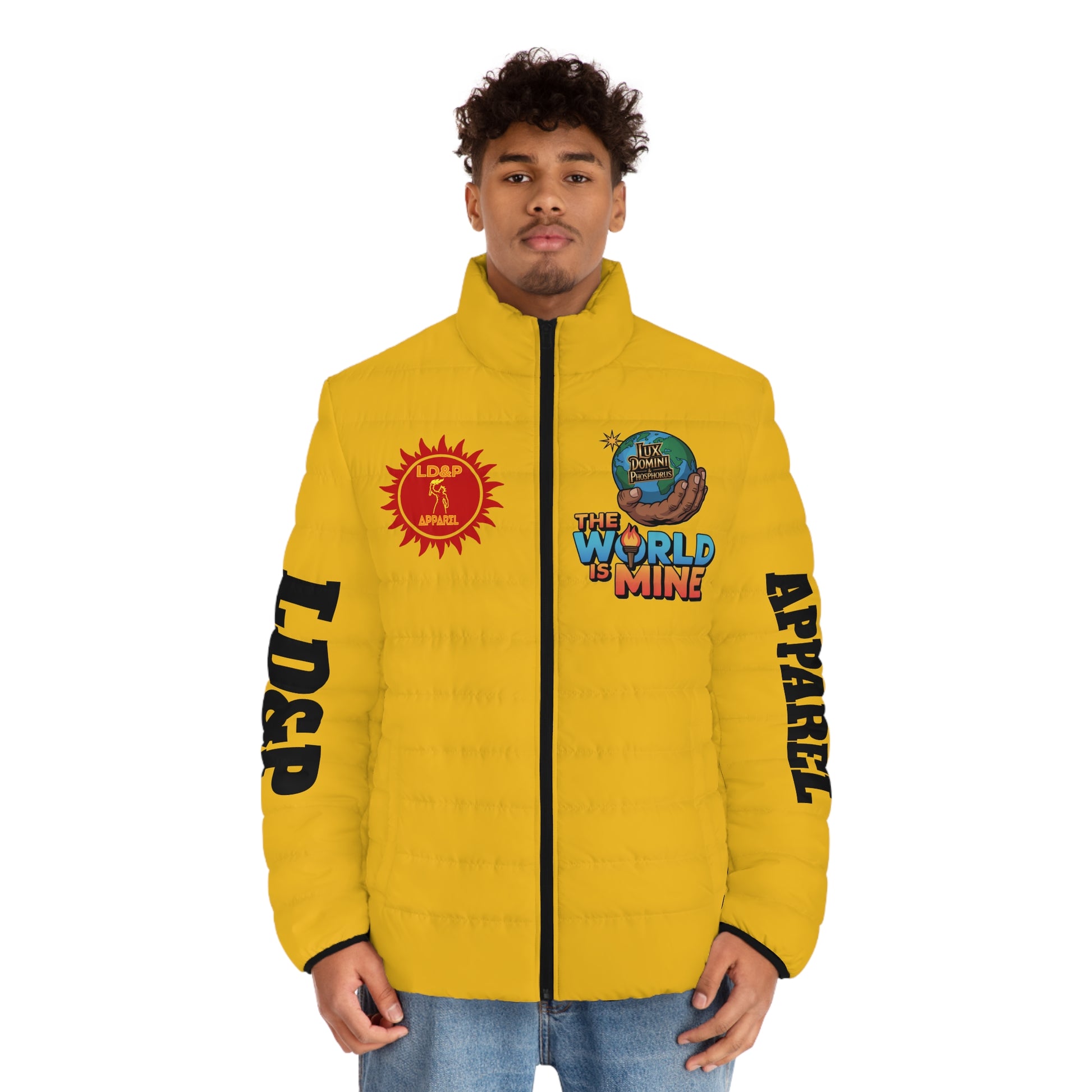Yellow of Puffer Jacket - The World Is Mine LD&P Apparel Design