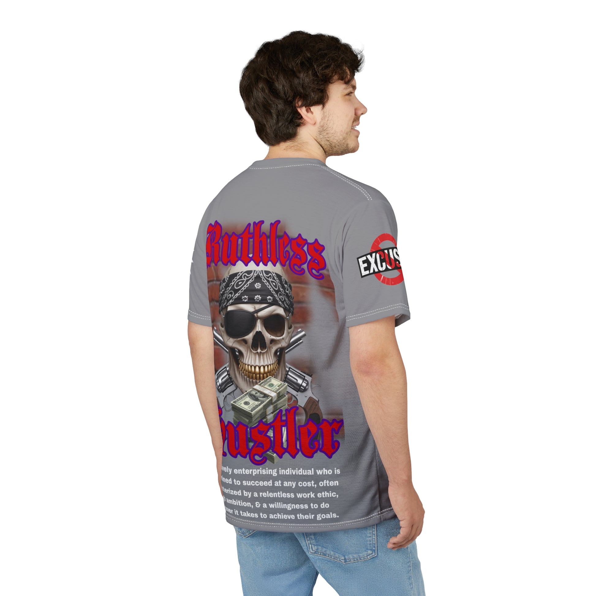 Ruthless Hustler Tee LD&P APPAREL Grey