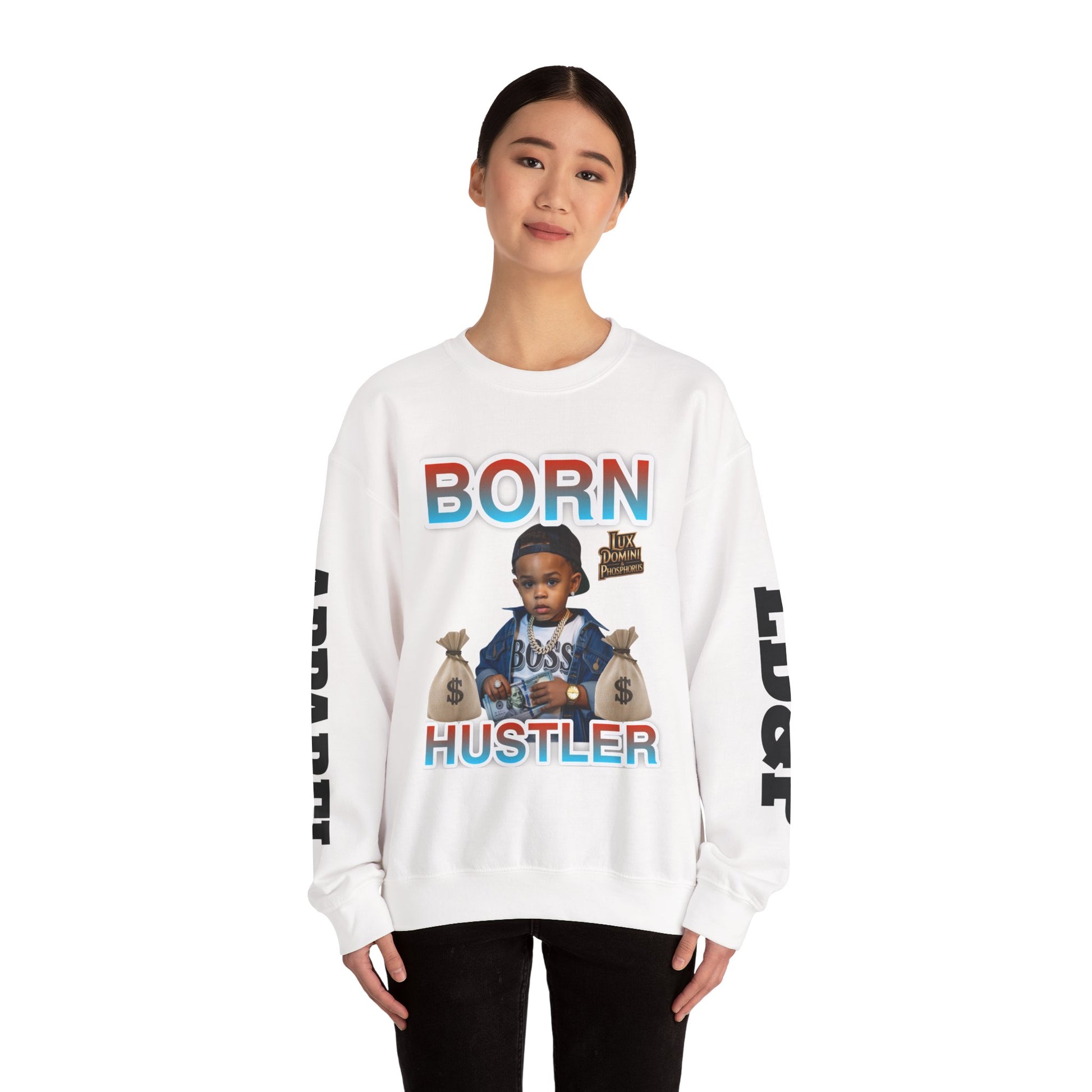 Crewneck Sweatshirt - Born Hustler LD&P Apparel