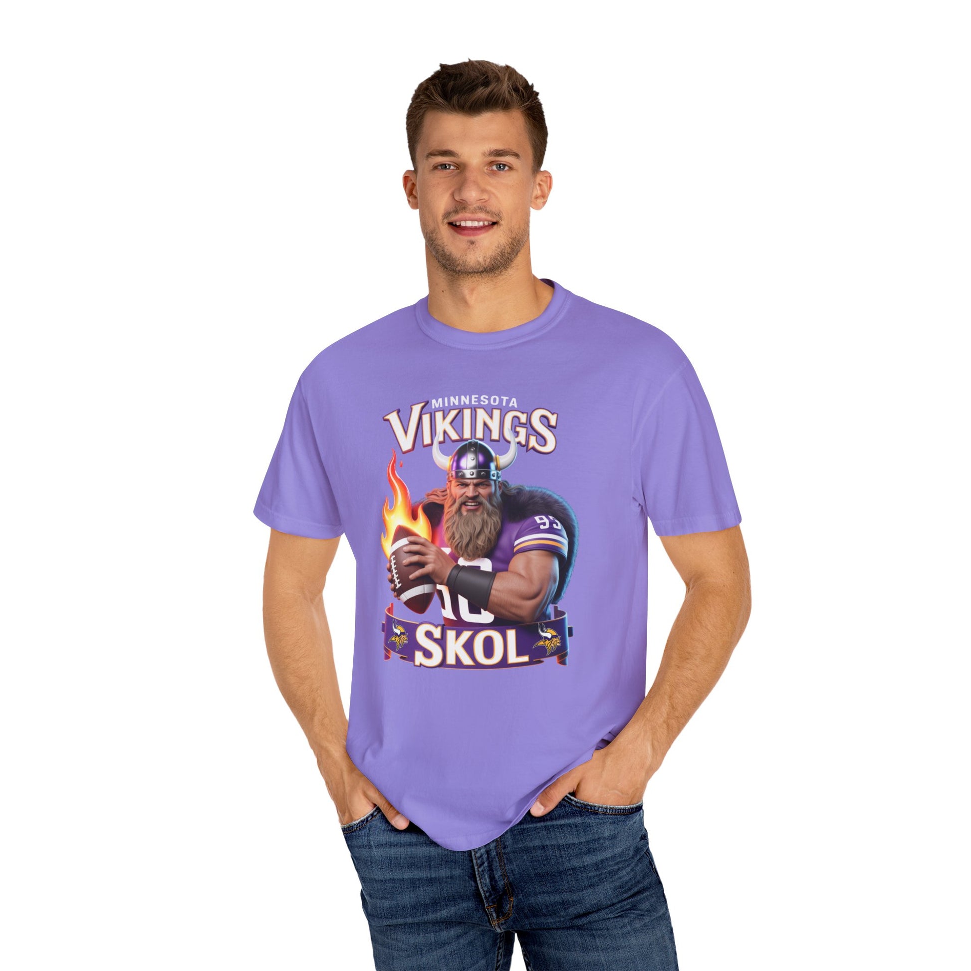 T-Shirt - Minnesota Vikings SKOL Unisex Garment-Dyed Tee