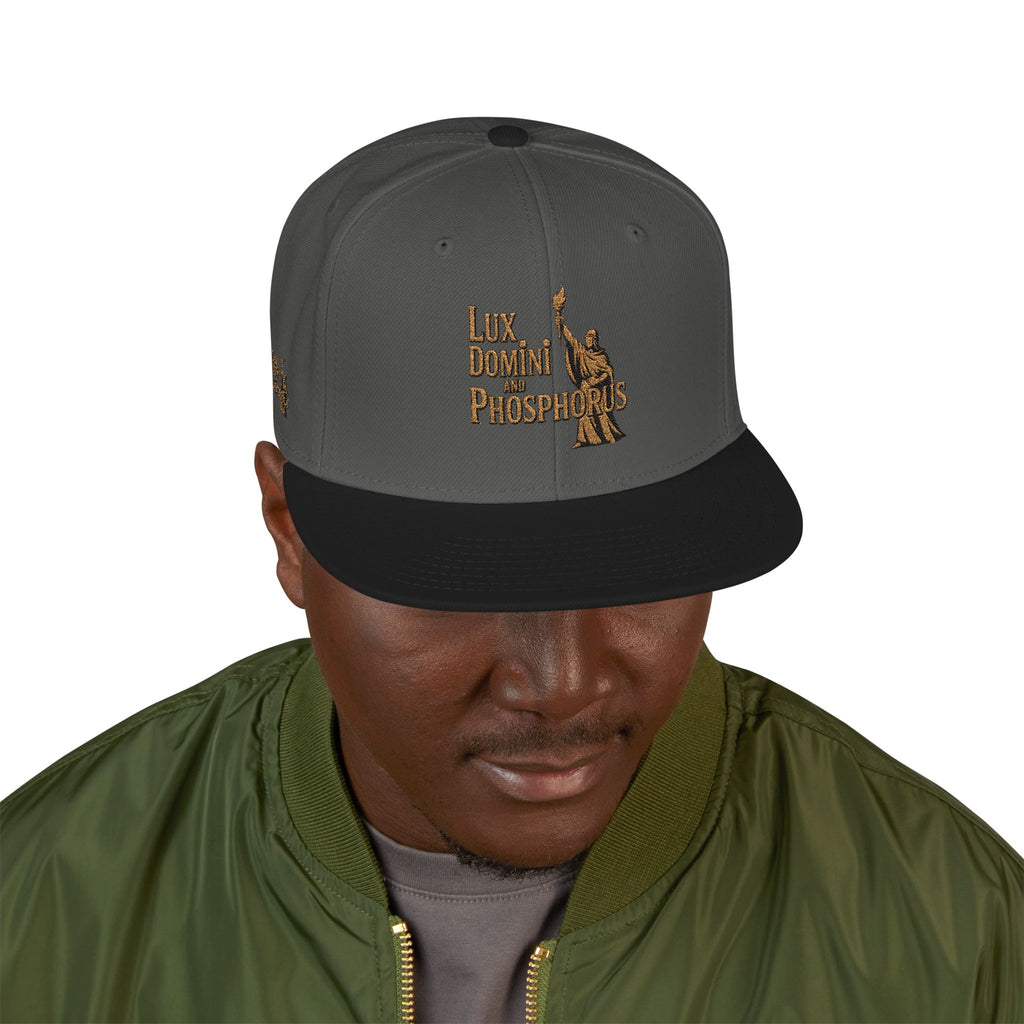 Snapback Cap - LUX DOMINI AND PHOSPHORUS Embroidered Hat