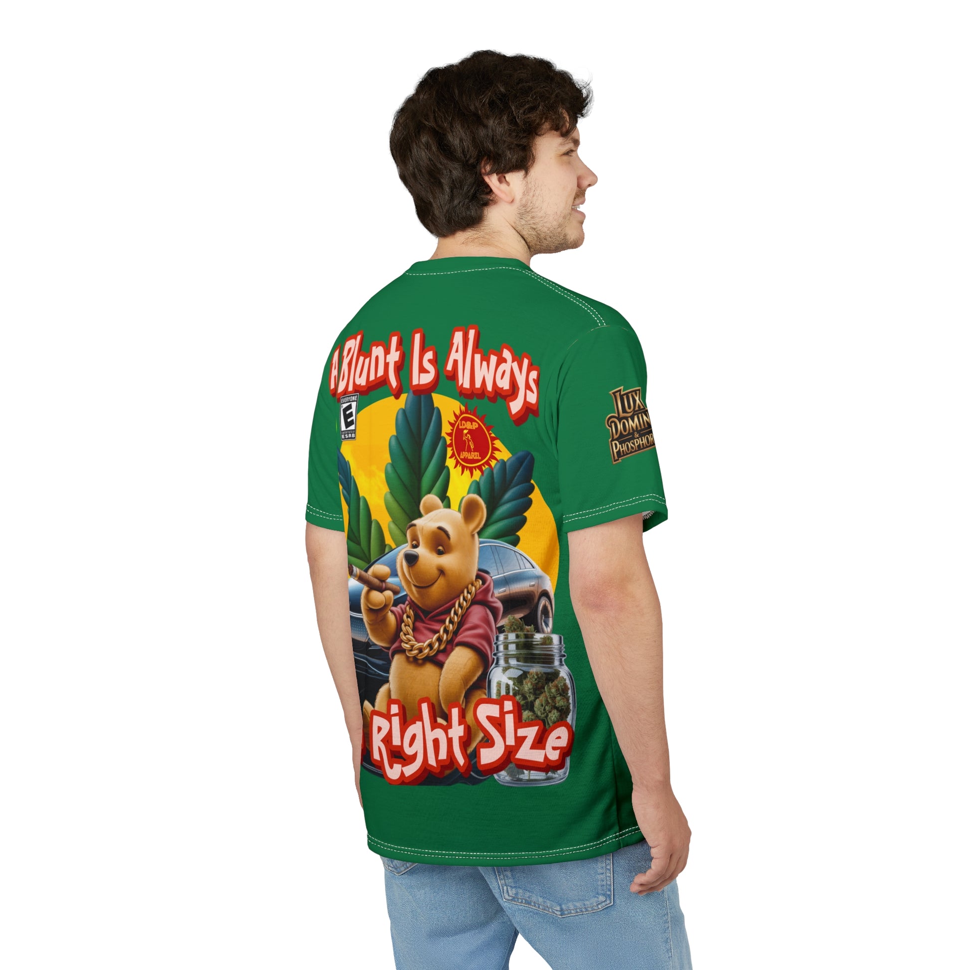 Cannabis Graphic Tee — "A Blunt Is Always The Right Size" LD&P APPAREL Green