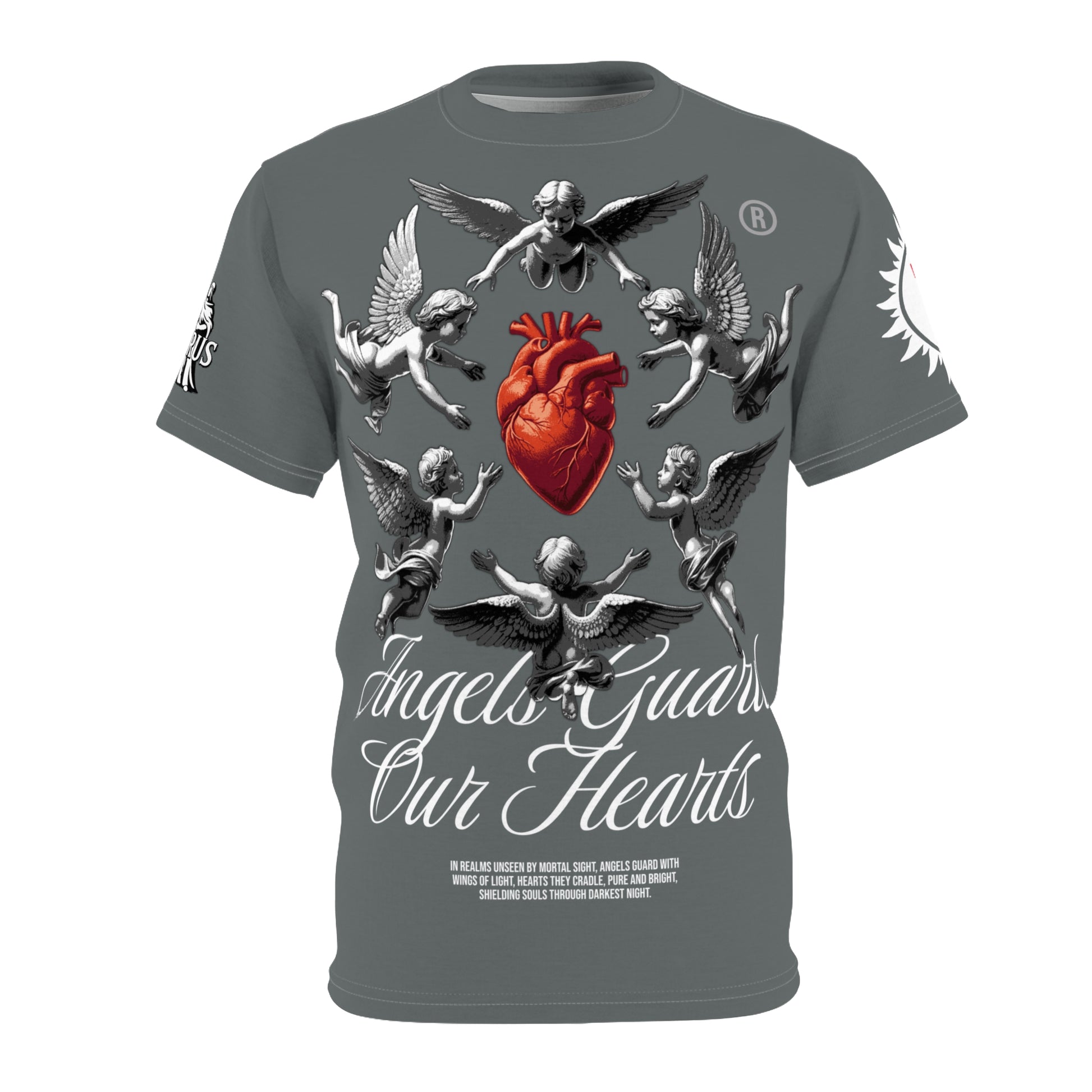 Angels Guard Our Hearts Tee LD&P APPAREL GREY