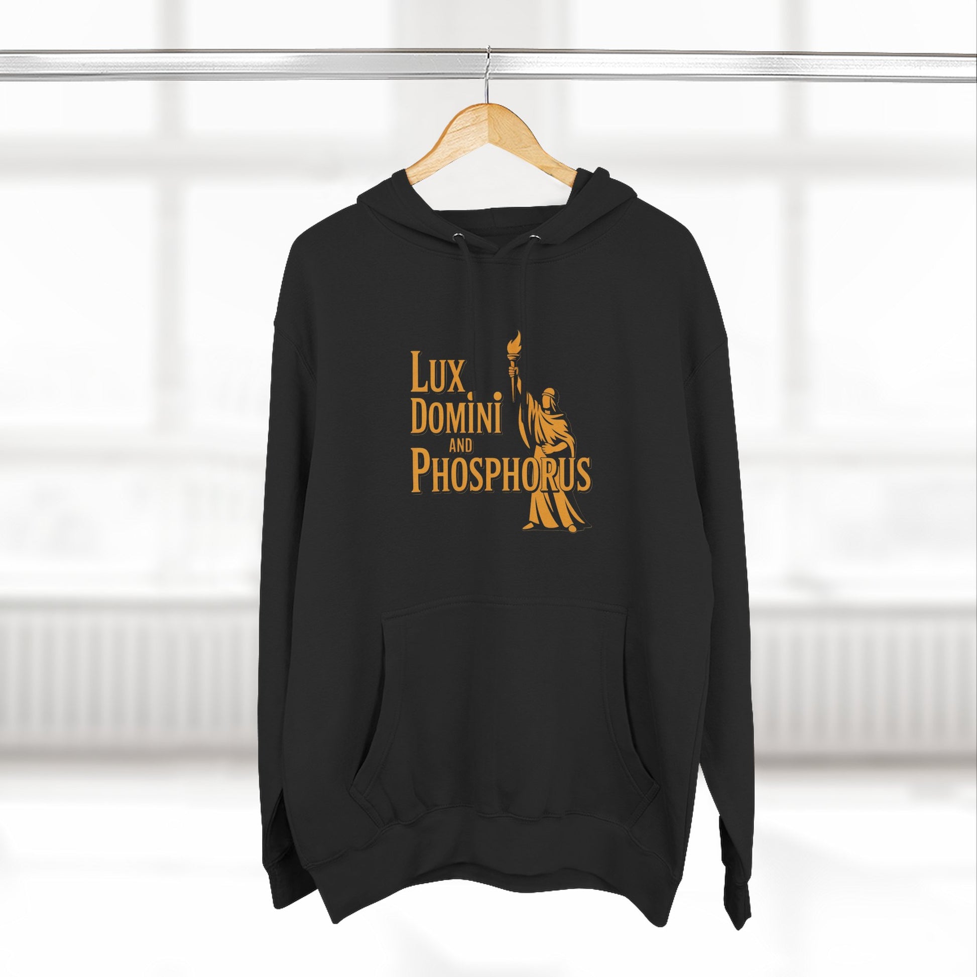 Fleece Hoodie Lux Domini and Phosphorus Apparel Design