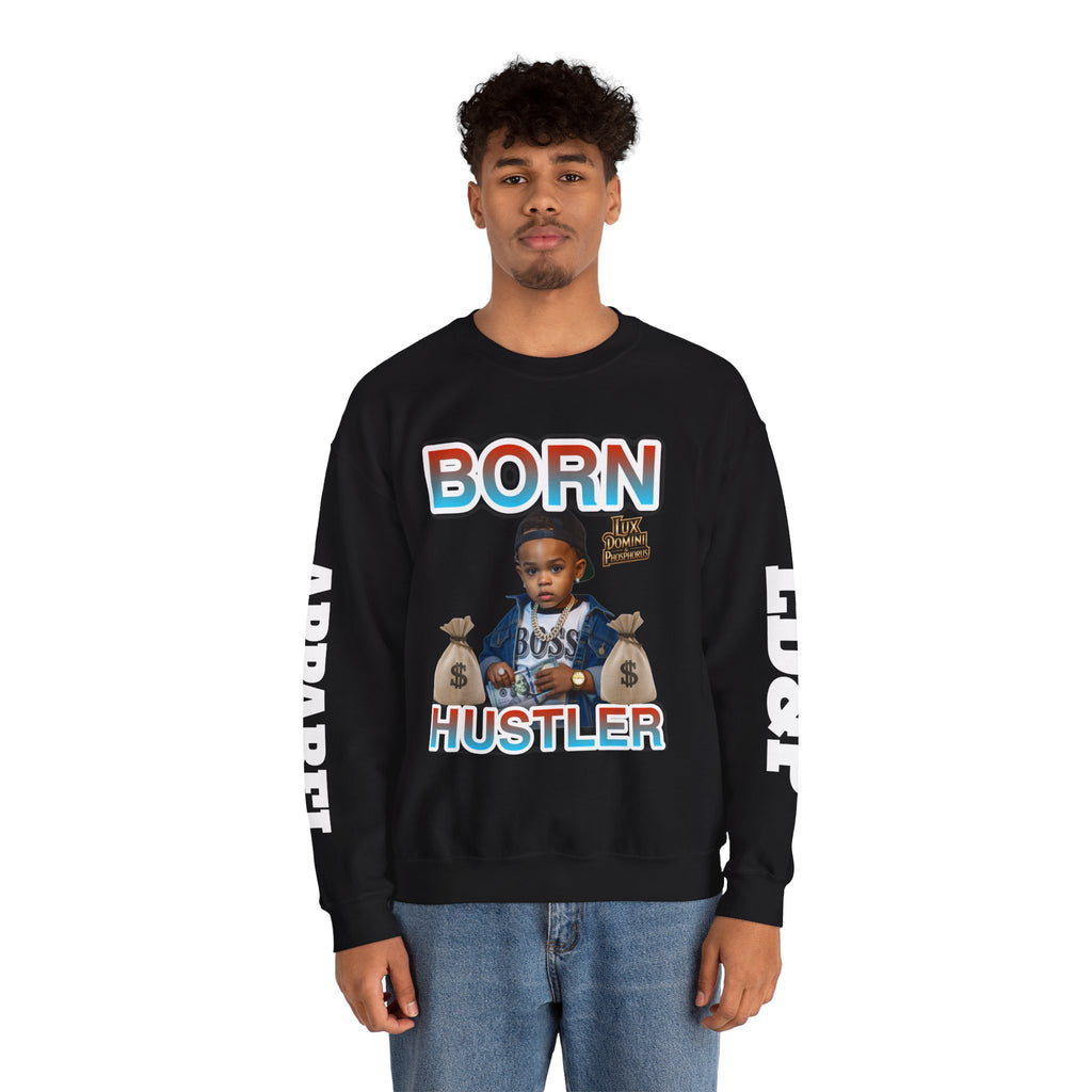 Crewneck Sweatshirt - Born Hustler LD&P Apparel