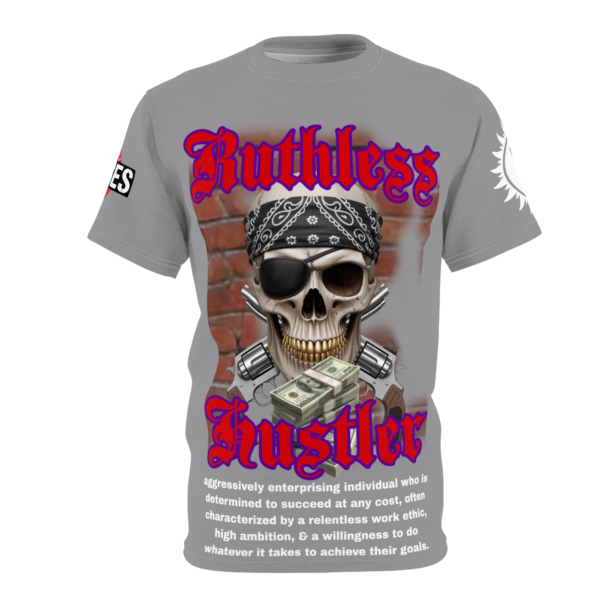 Ruthless Hustler Tee LD&P APPAREL Grey