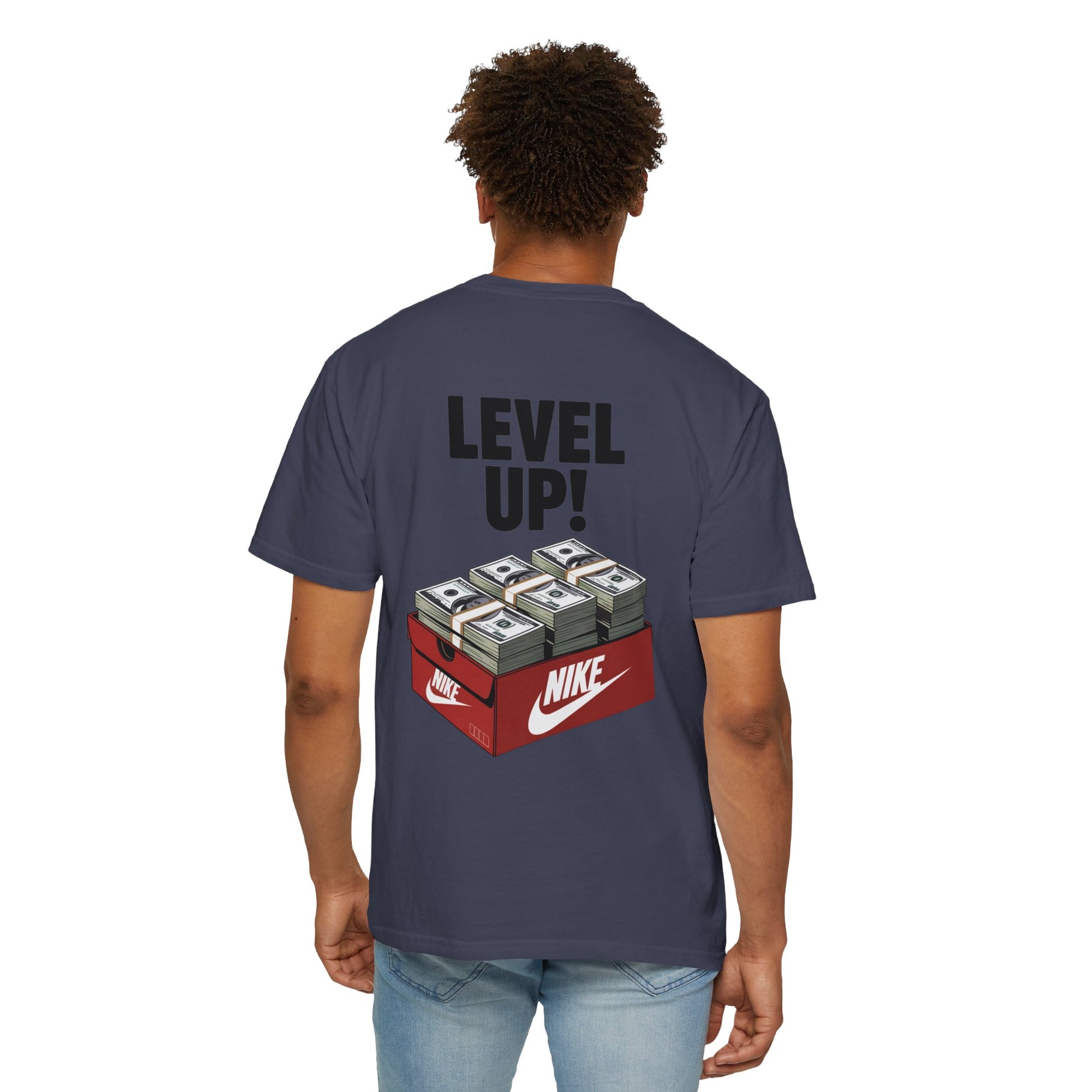 Garment-Dyed T-shirt Level Up Design