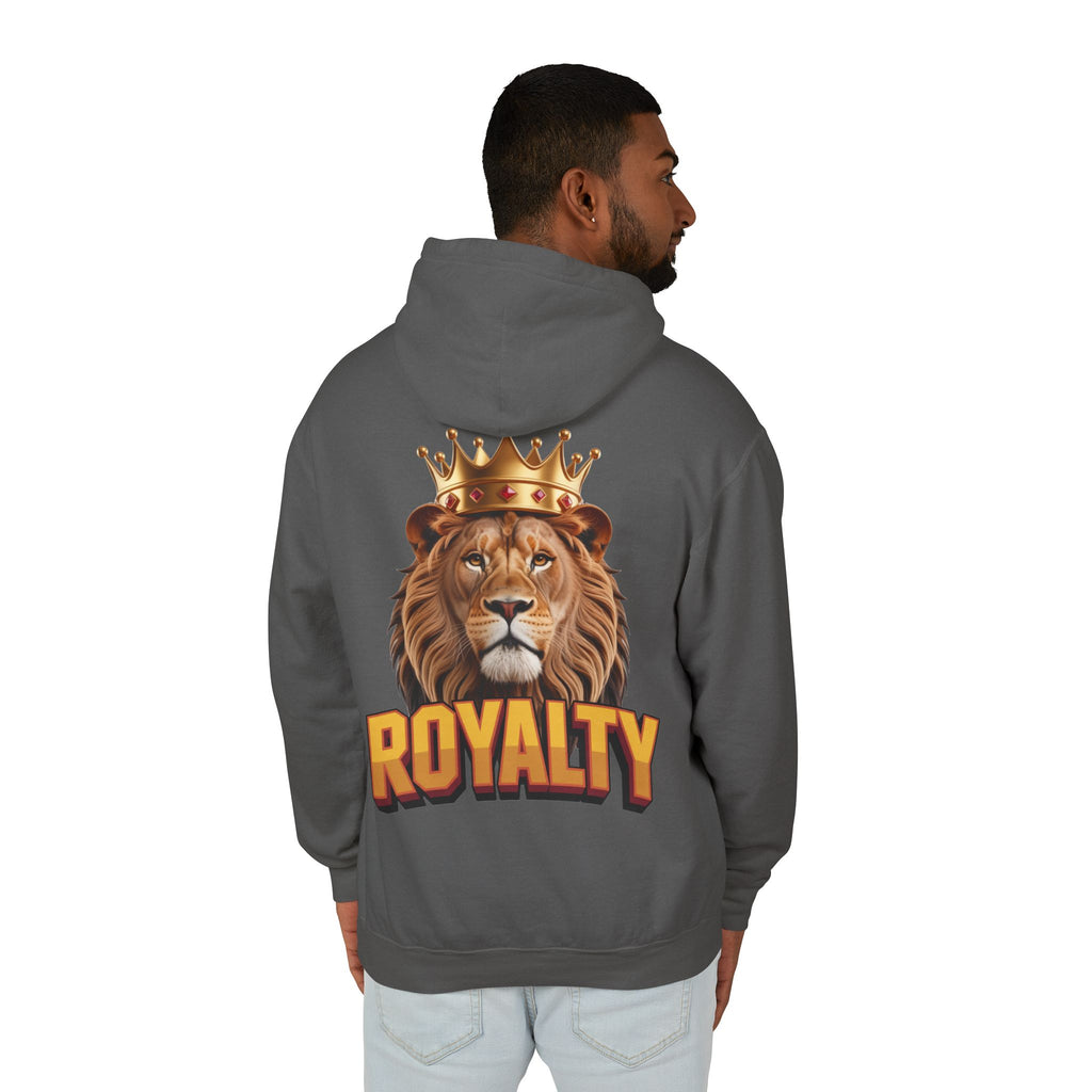 Royalty Lion Hooded Sweatshirt, Unisex Lightweight Pullover, King of the Jungle Sweatshirt, Animal Lover Gift, Cool Casual Wear