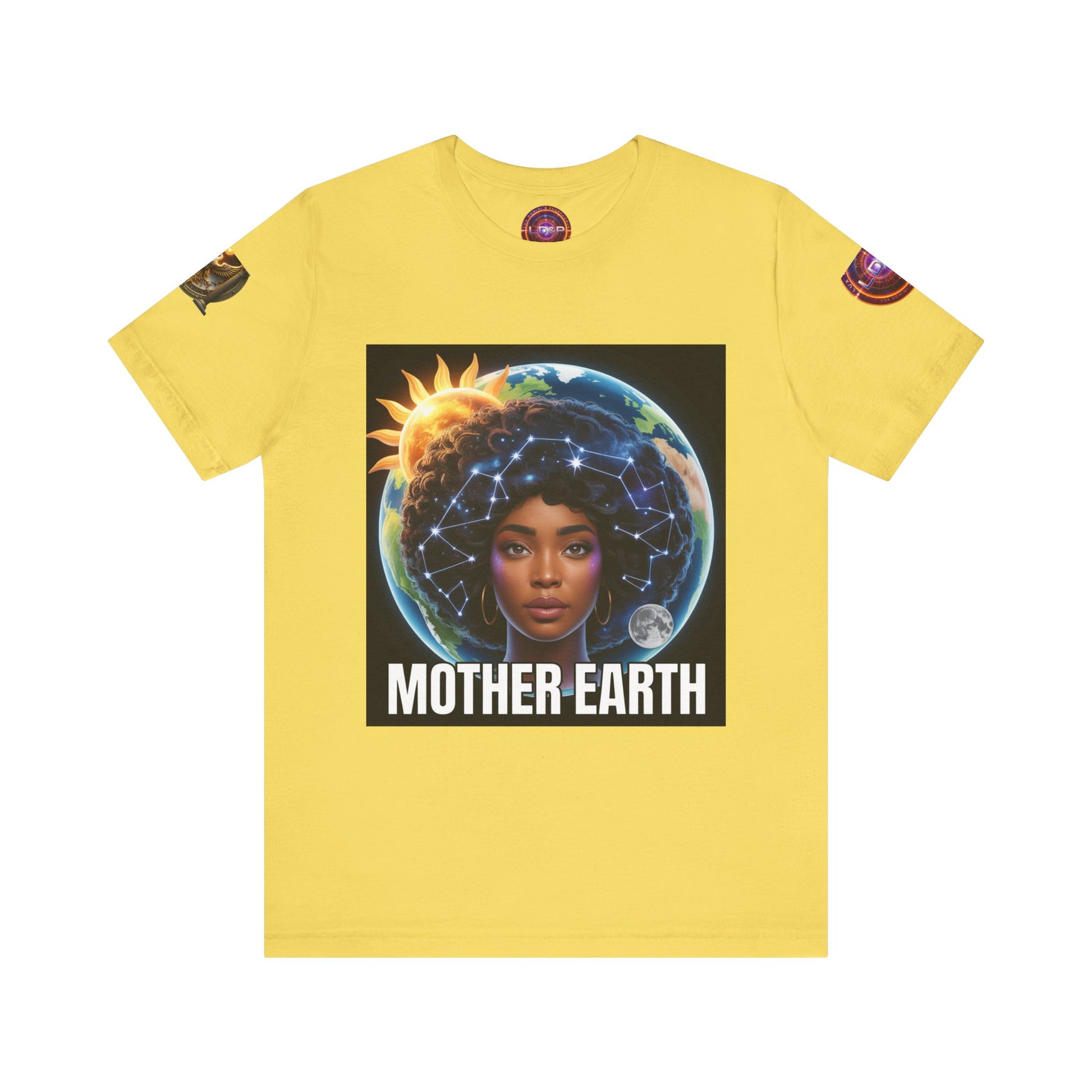 Earth Day Unisex Tee with Mother Earth Design LD&P