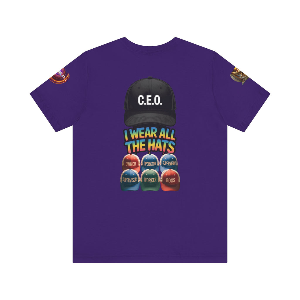 Entrepreneur Hat Unisex Tee - I Wear All The Hats Design