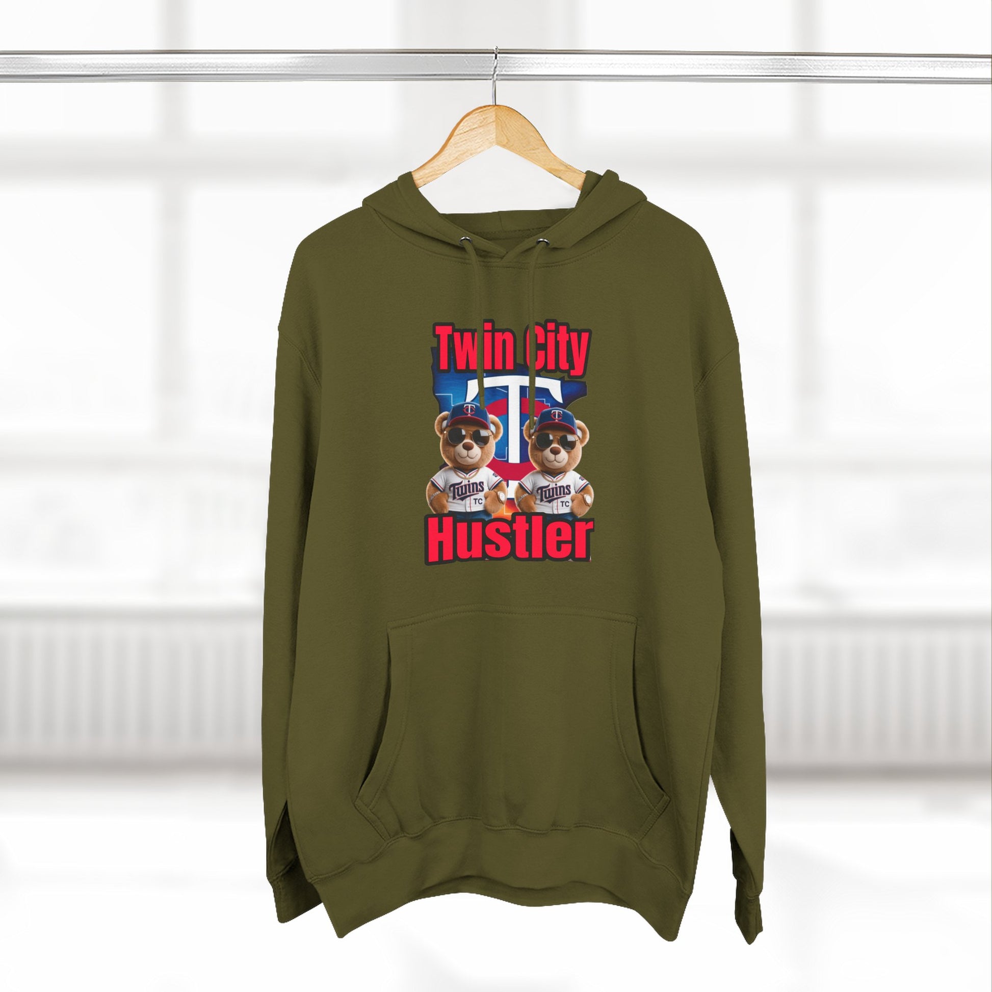 Fleece Hoodie Twin City HUSTLER Design