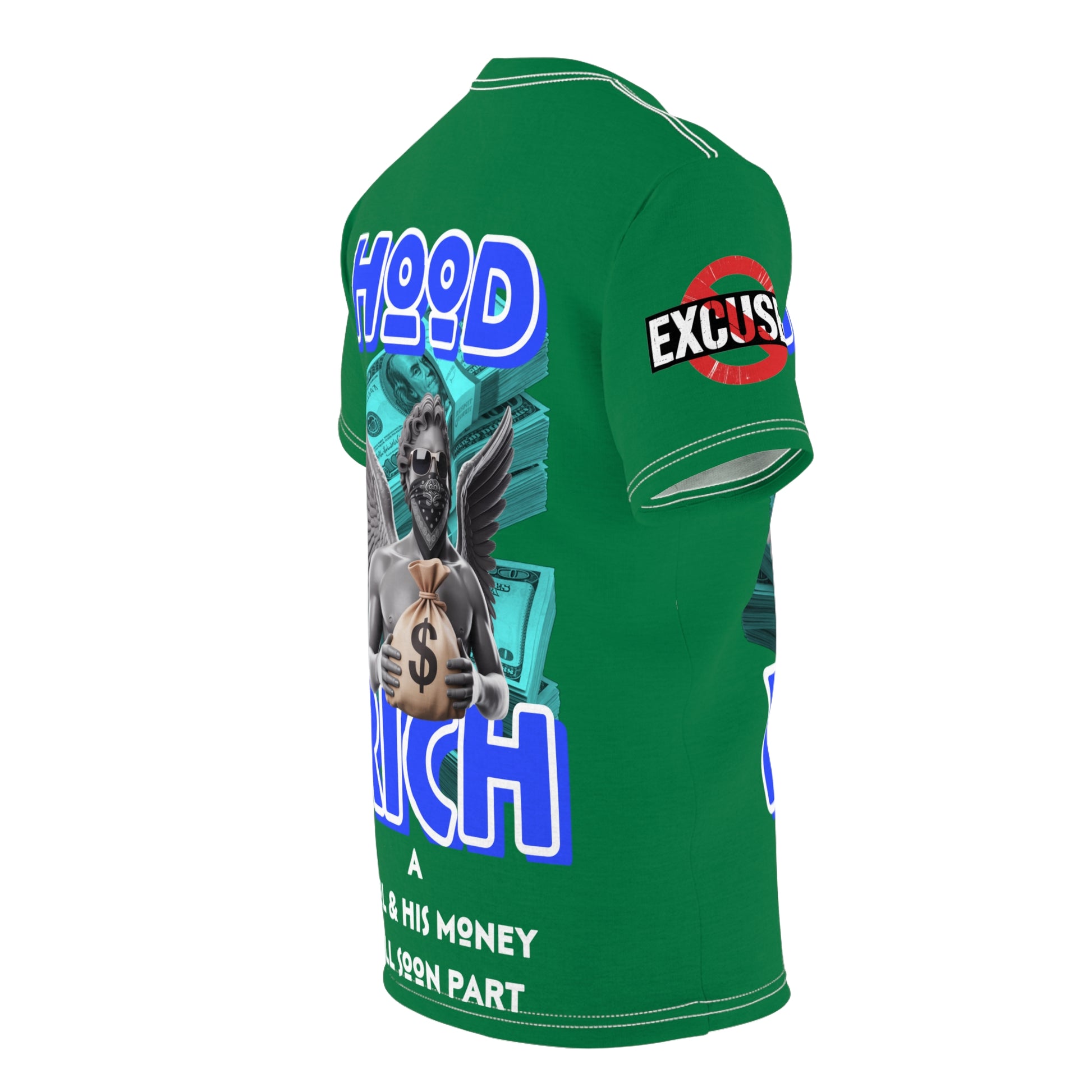 Hood Rich Graphic Tee LD&P APPAREL Green