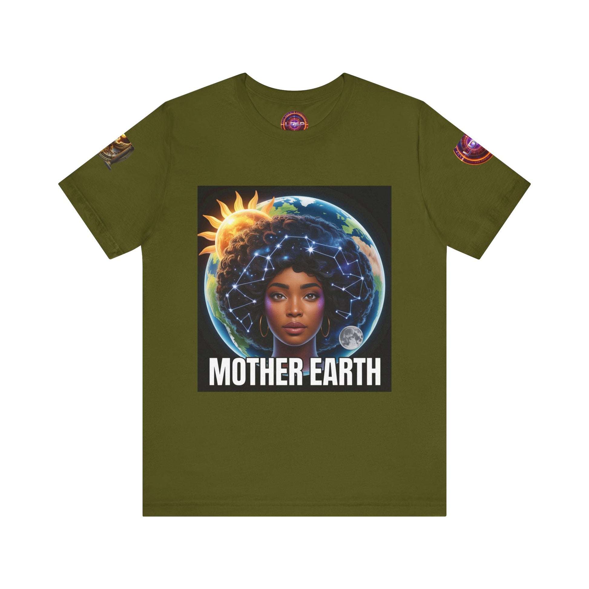 Earth Day Unisex Tee with Mother Earth Design LD&P
