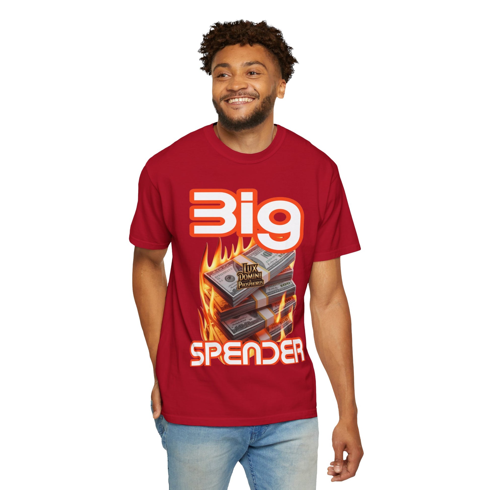 T-Shirt Big Spender Text Unisex Garment-Dyed Tee